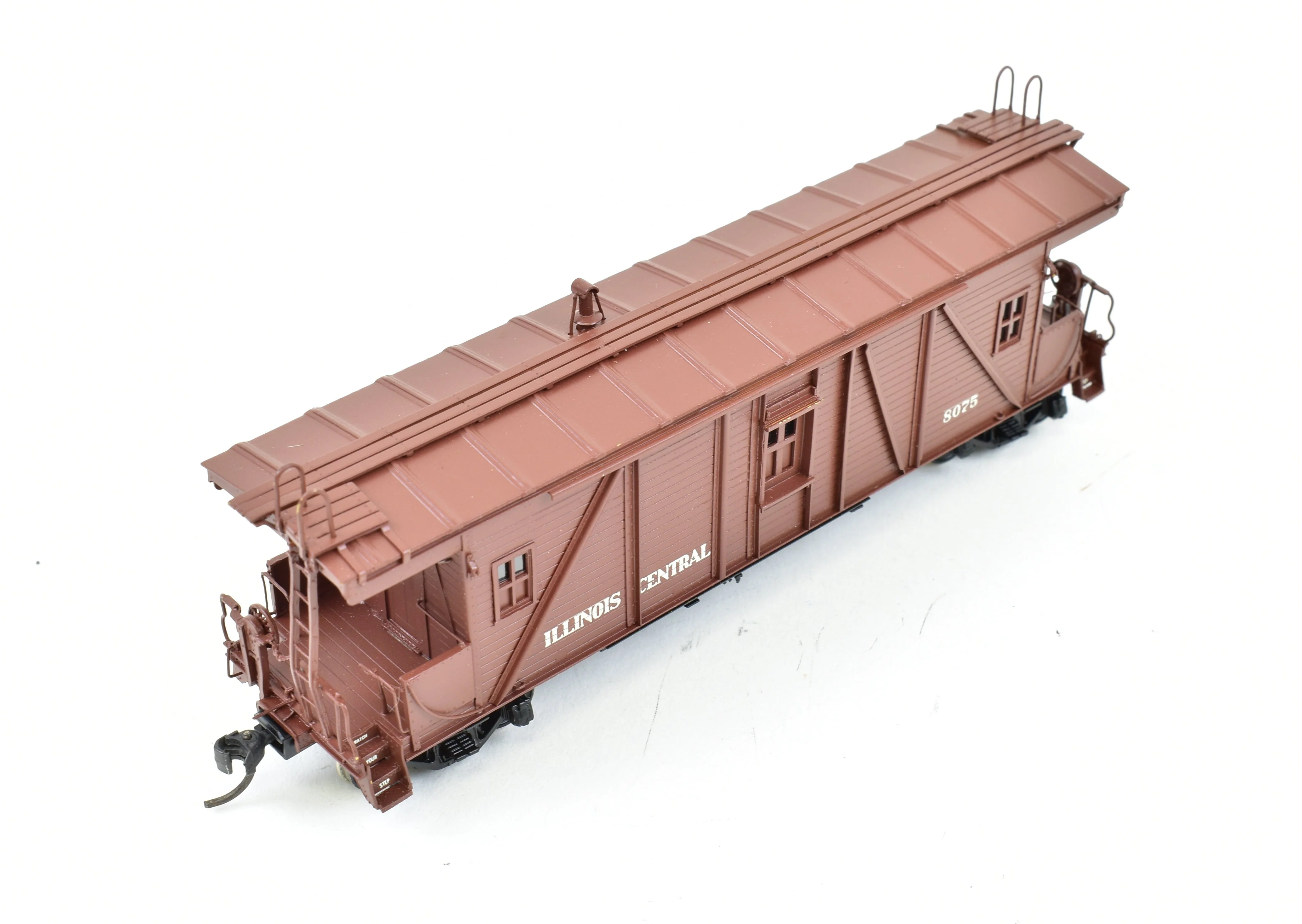 HO Brass OMI - Overland Models, Inc. IC - Illinois Central "OSB" Outside Braced Wood Caboose Pro-Painted - Image 6