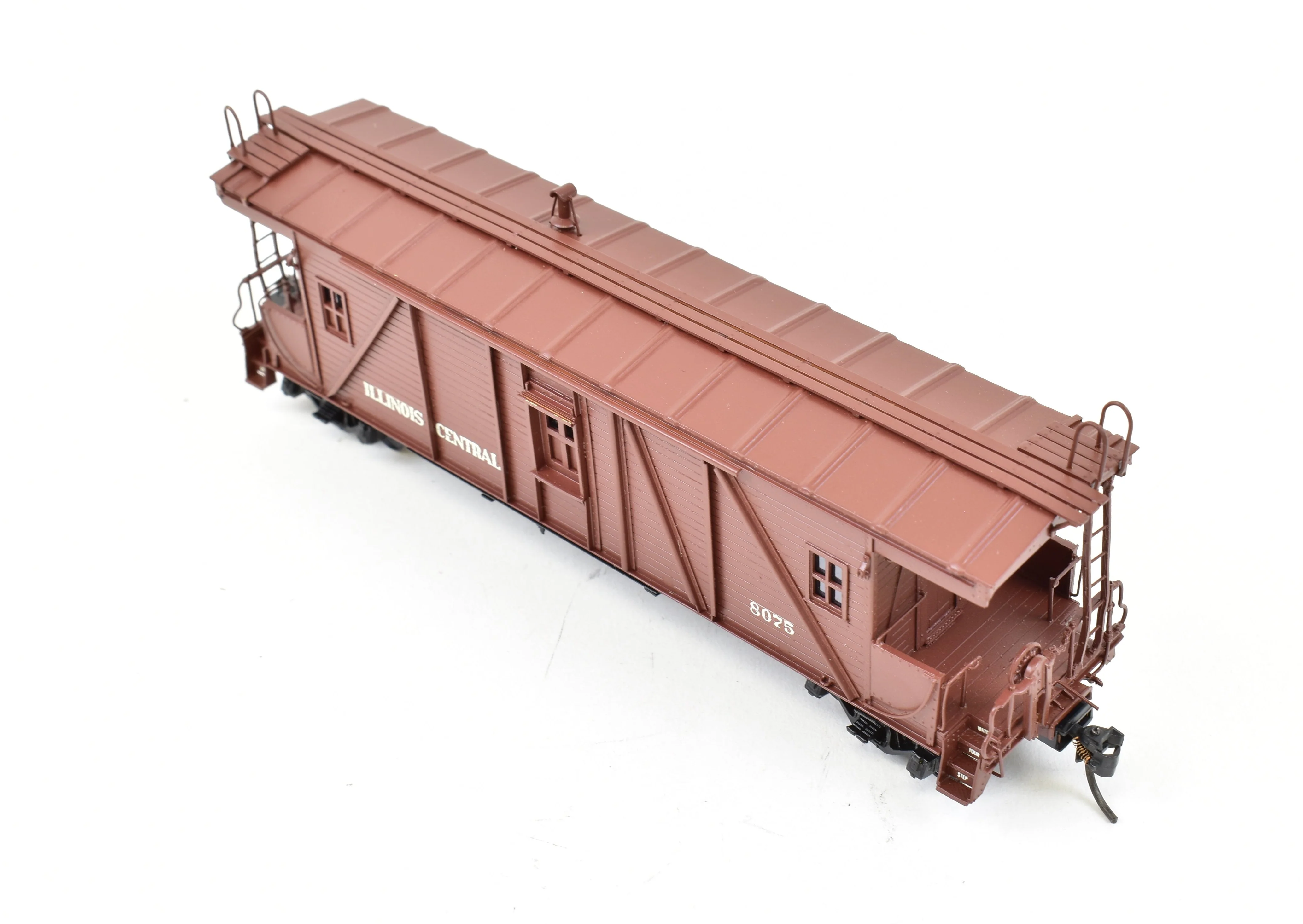 HO Brass OMI - Overland Models, Inc. IC - Illinois Central "OSB" Outside Braced Wood Caboose Pro-Painted - Image 7