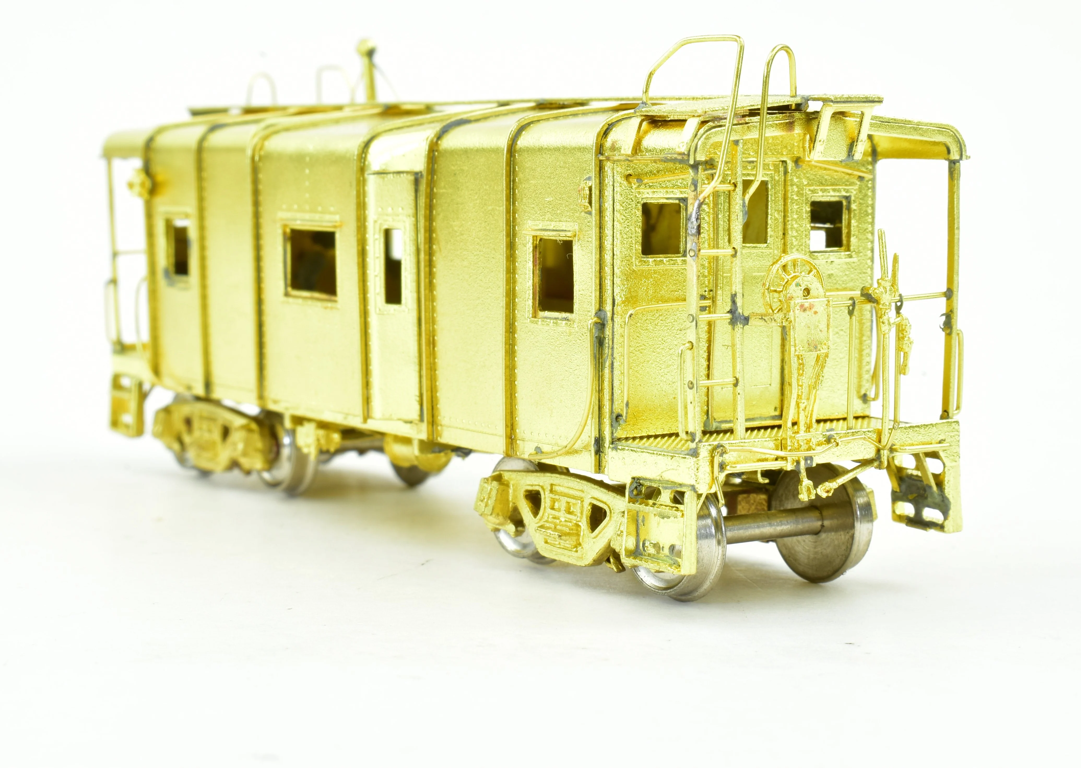 HO Brass Oriental Limited B&O - Baltimore & Ohio I-12 Wagon Top Bay Window Caboose - Image 4