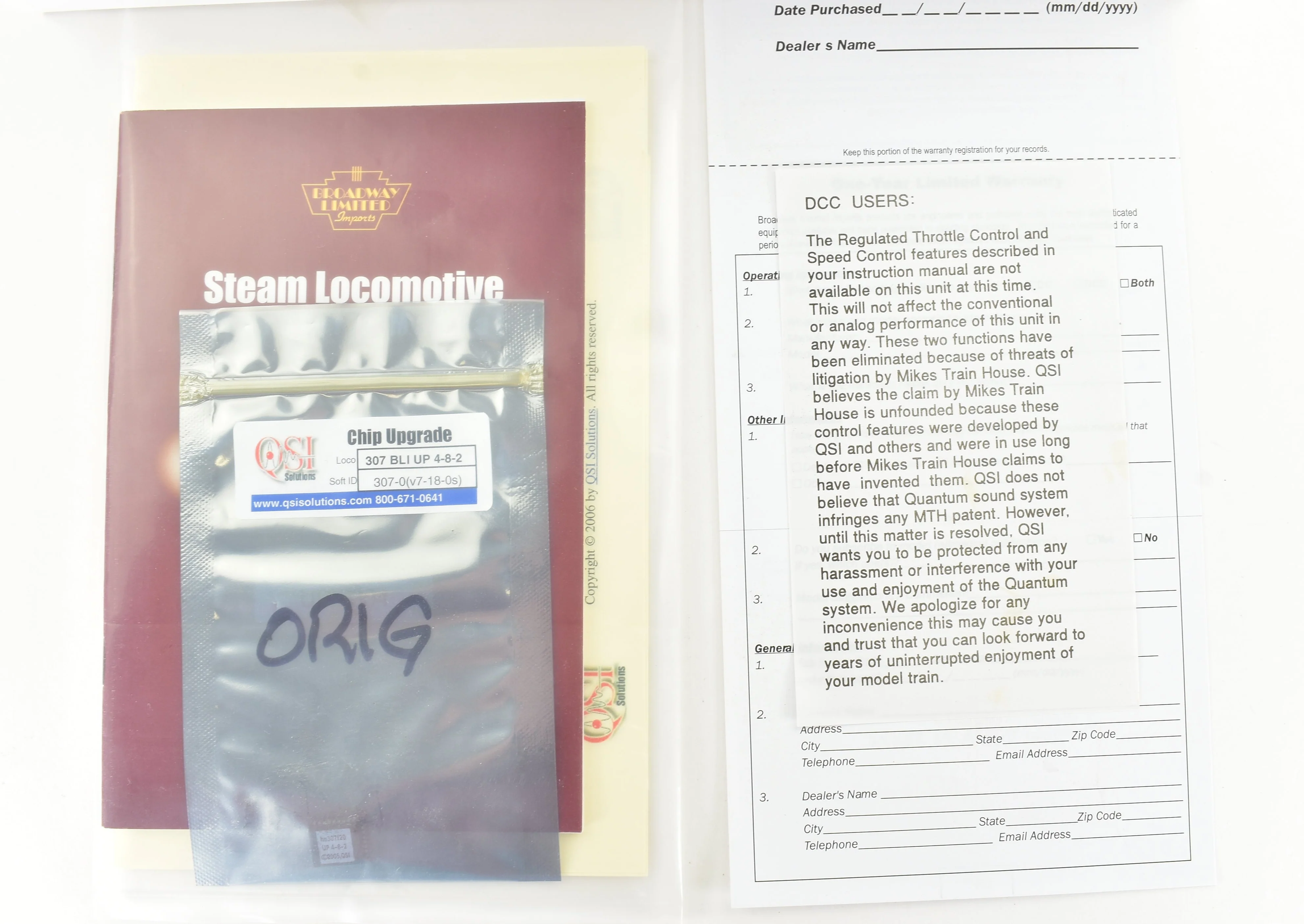 HO CON BLI - Broadway Limited Imports UP - Union Pacific MT-73 4-8-2 QSI DCC and Sound "Greyhound" - Image 20