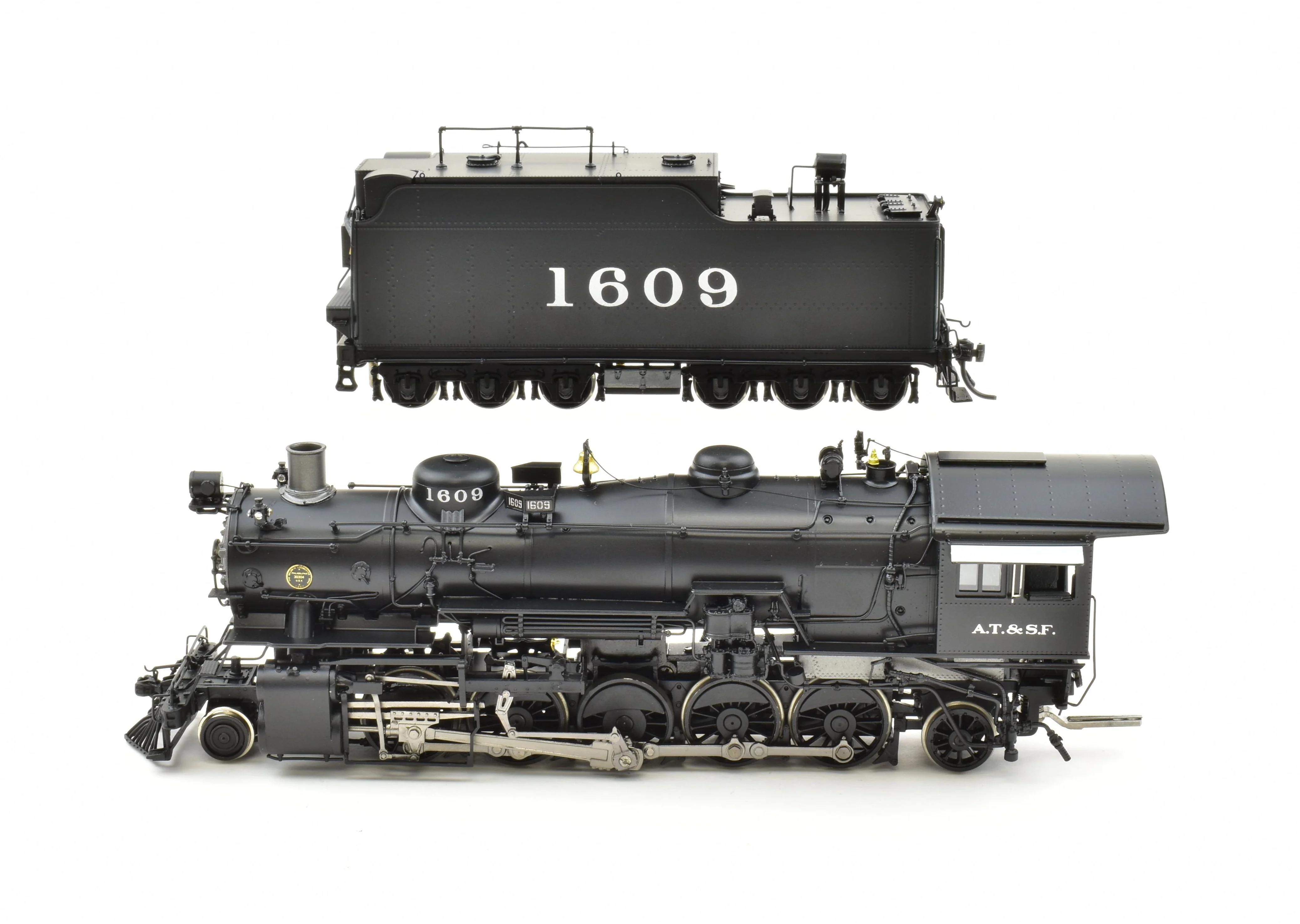 HO Brass CON DVP - Division Point ATSF - Santa Fe 2-10-2 Factory Painted #1609 - Image 3