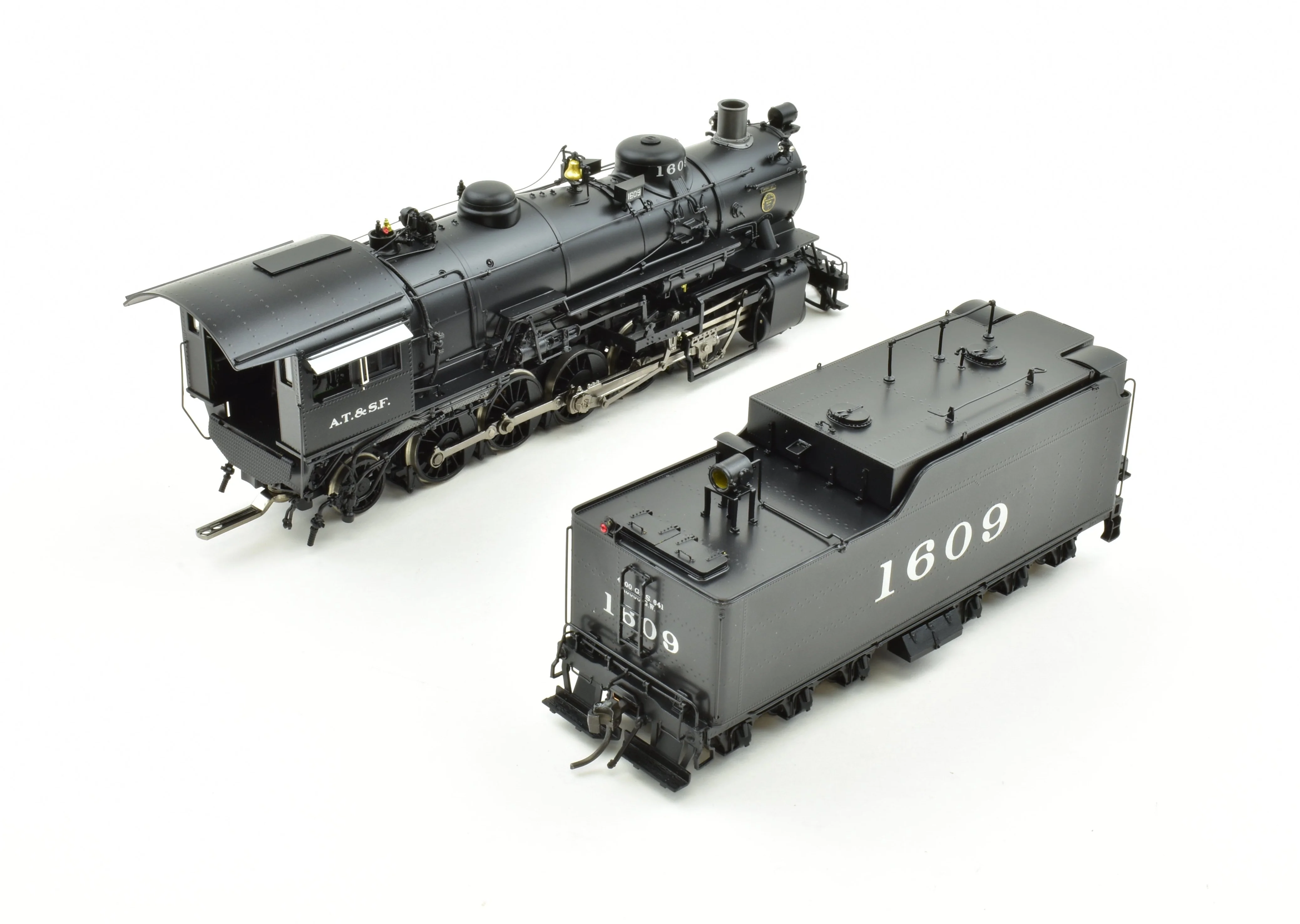 HO Brass CON DVP - Division Point ATSF - Santa Fe 2-10-2 Factory Painted #1609 - Image 6