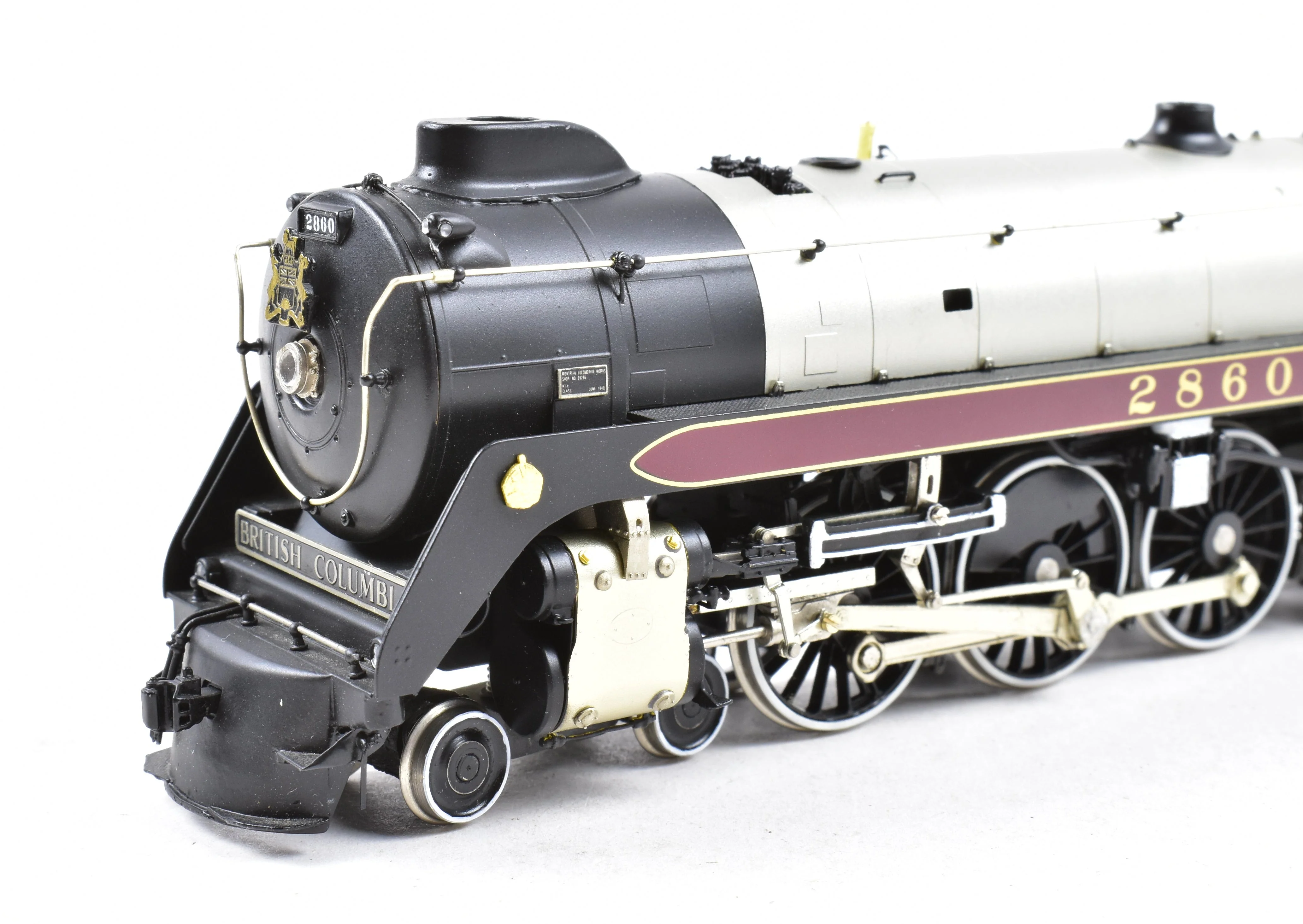 HO Brass CON Van Hobbies B.C.R. - British Columbia Railway 4-6-4 Class H1e Royal Hudson Factory Panted No. 2860 - Image 12