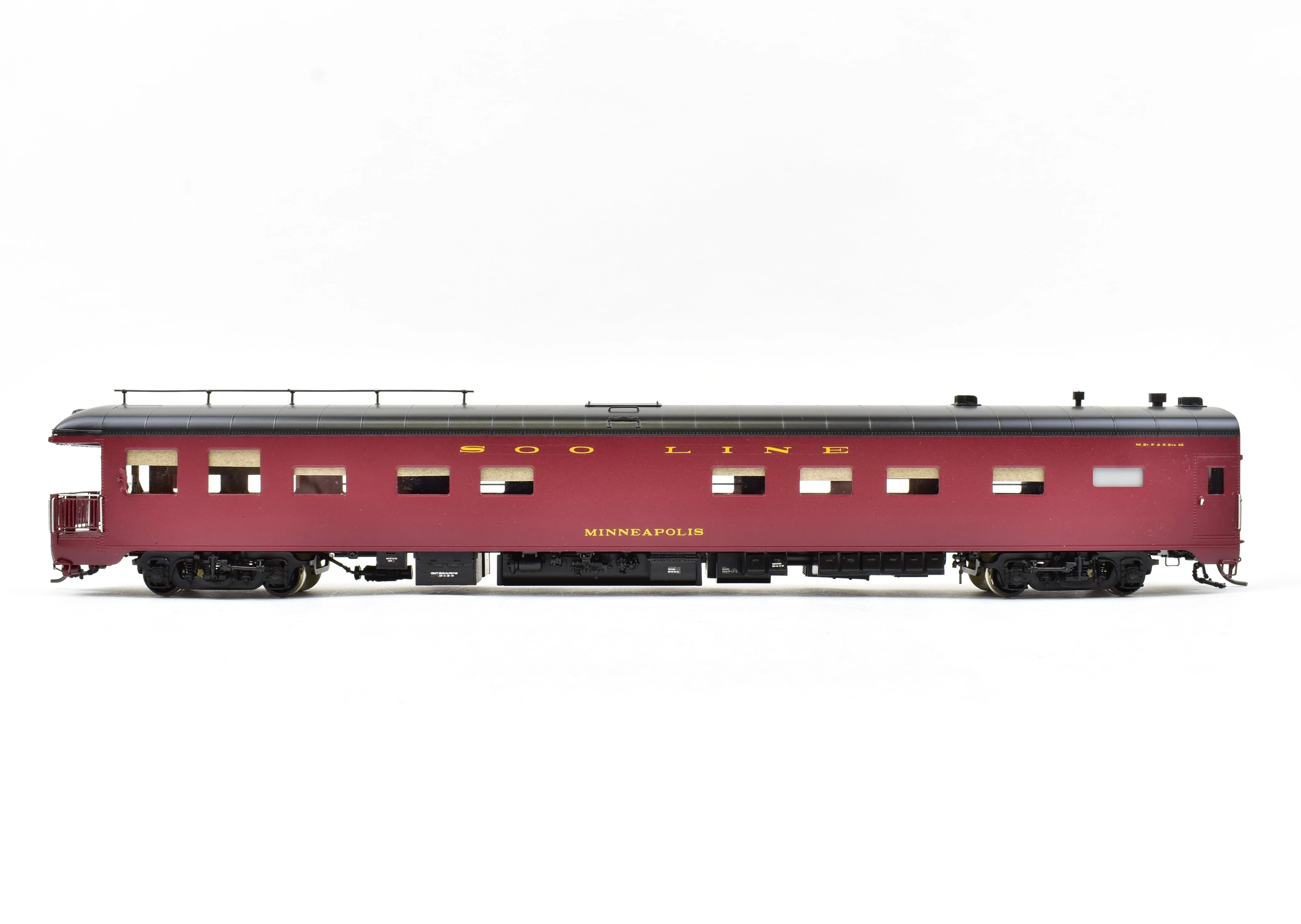 HO Brass CON W&R Enterprises Soo Line Business Car "Minneapolis" Pro-Painted - Image 3