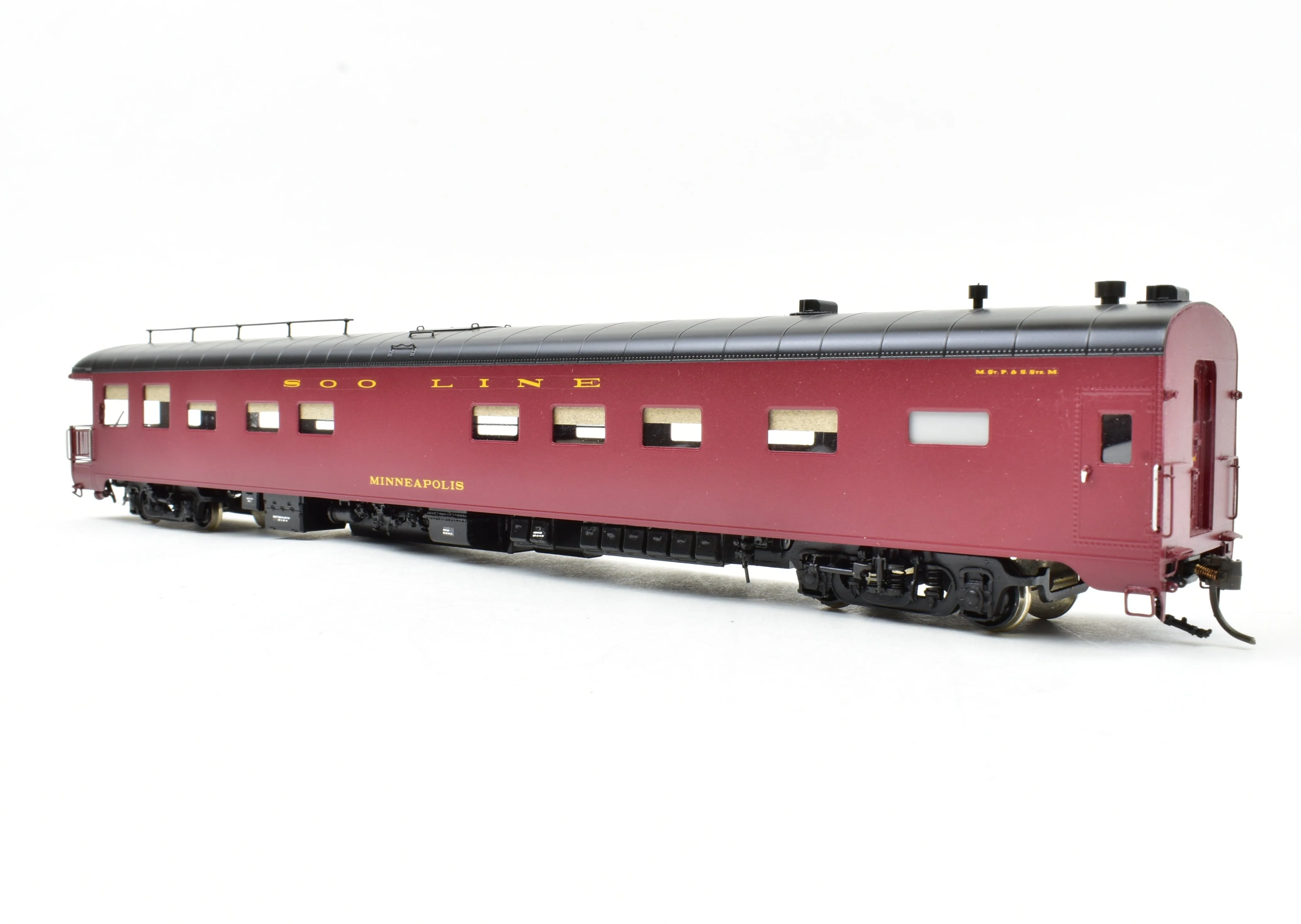 HO Brass CON W&R Enterprises Soo Line Business Car "Minneapolis" Pro-Painted - Image 5