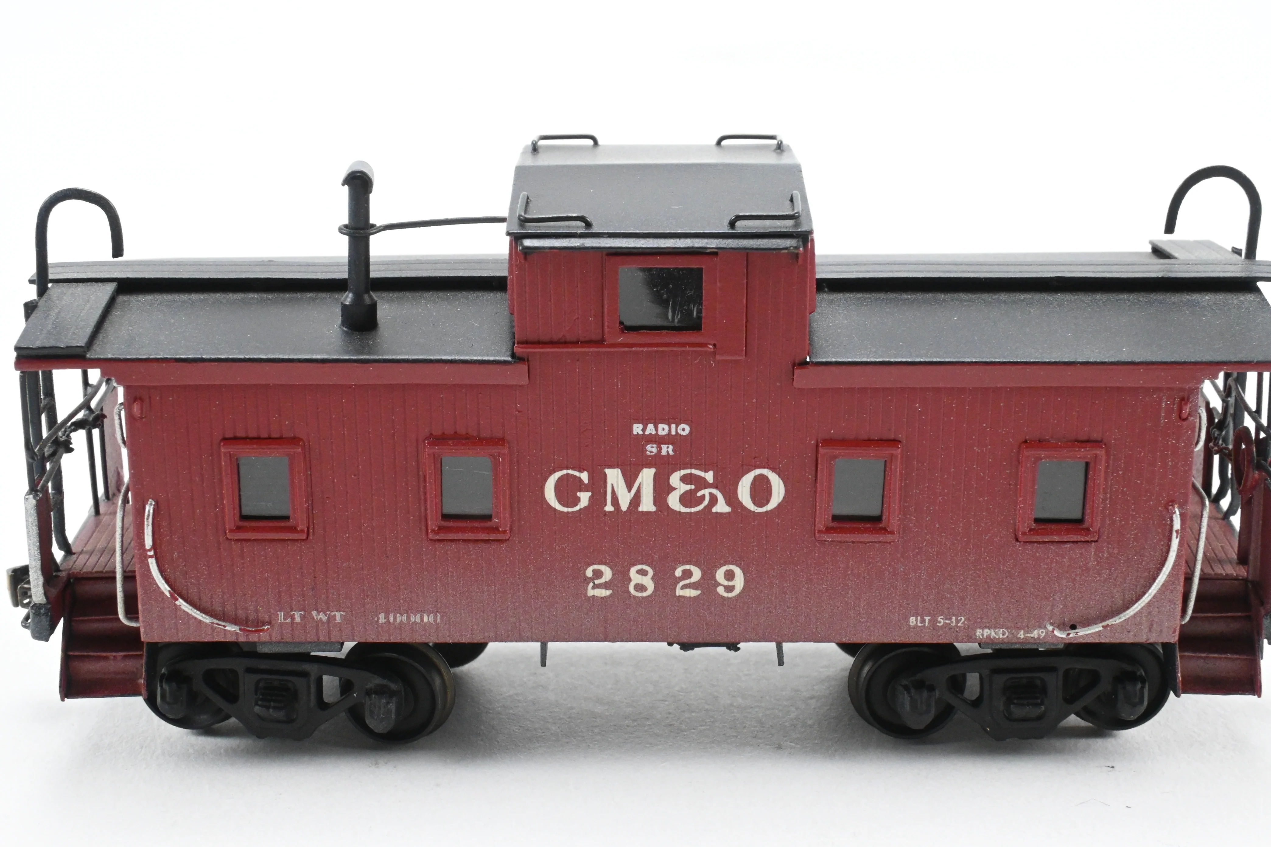 HO Brass Hallmark Models GM&O - Gulf Mobile & Ohio Wood Sheathed Caboose CP No. 2829 w/ Light Weathering - Image 13