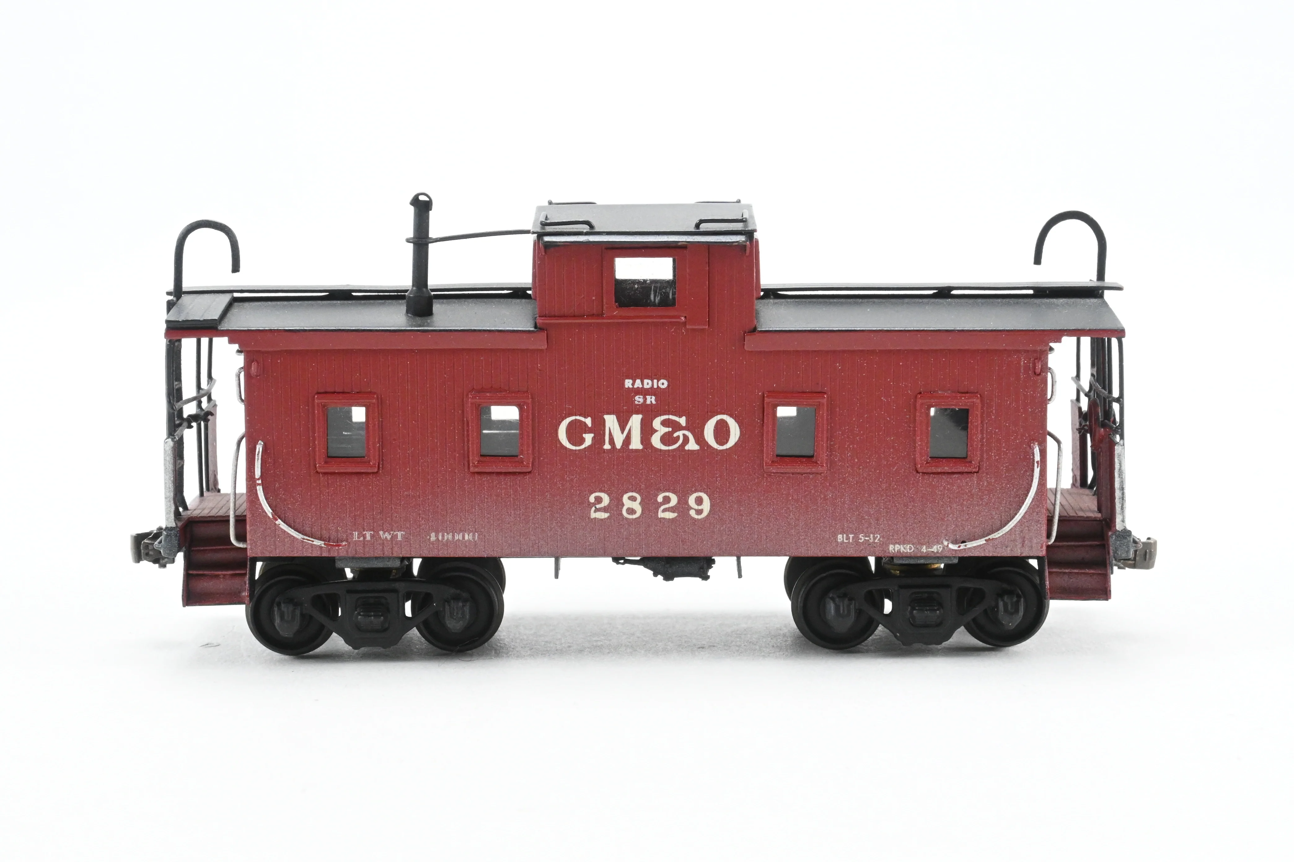HO Brass Hallmark Models GM&O - Gulf Mobile & Ohio Wood Sheathed Caboose CP No. 2829 w/ Light Weathering - Image 3