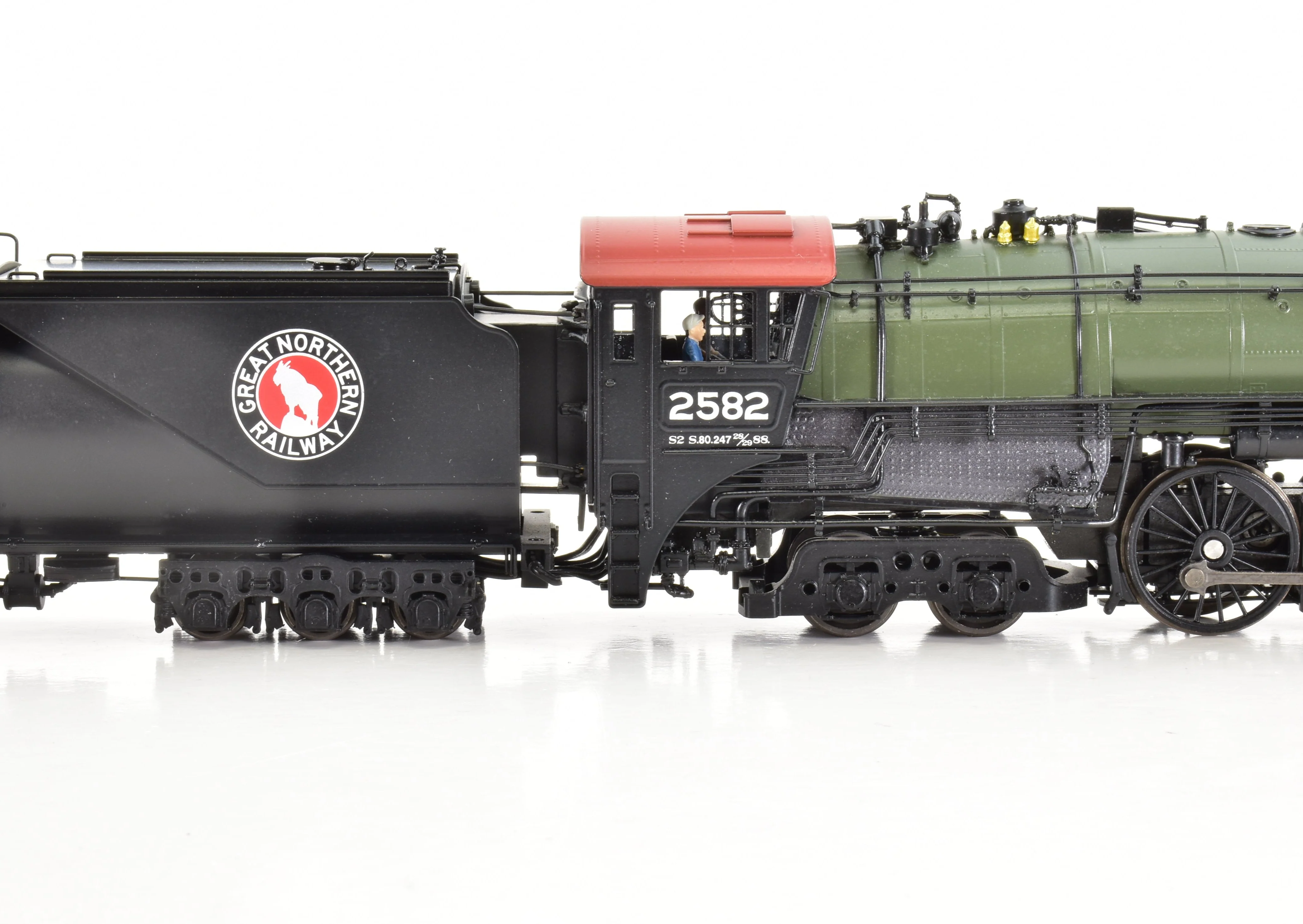 HO Brass Hybrid BLI - Broadway Limited Imports GN - Great Northern S-2 4-8-4 FP DCC and Sound - Image 12