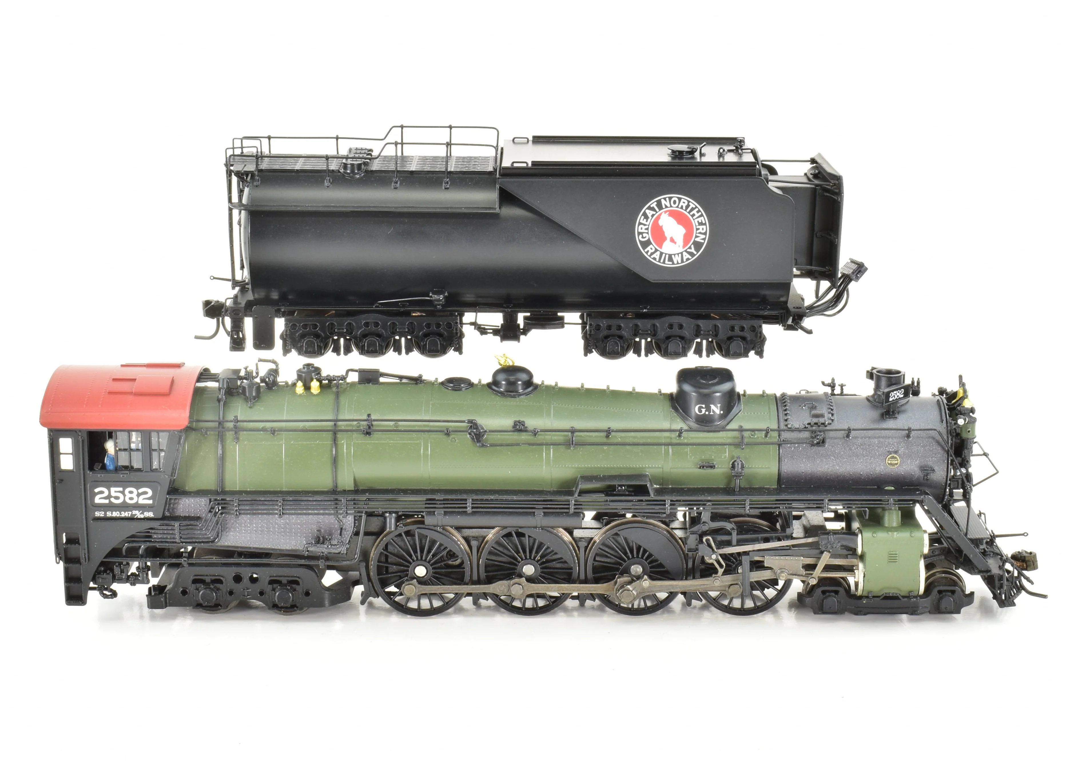 HO Brass Hybrid BLI - Broadway Limited Imports GN - Great Northern S-2 4-8-4 FP DCC and Sound - Image 3