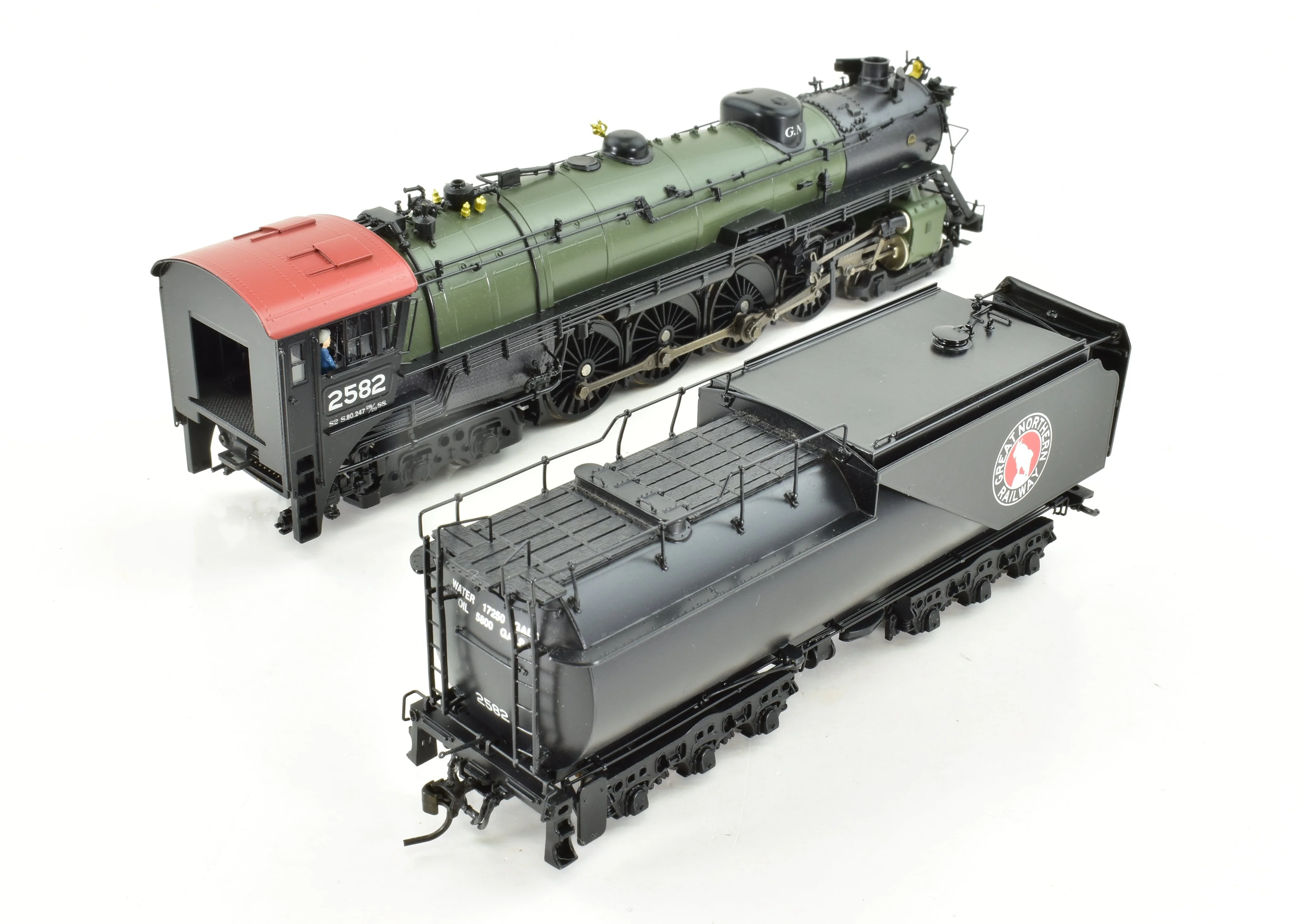 HO Brass Hybrid BLI - Broadway Limited Imports GN - Great Northern S-2 4-8-4 FP DCC and Sound - Image 8