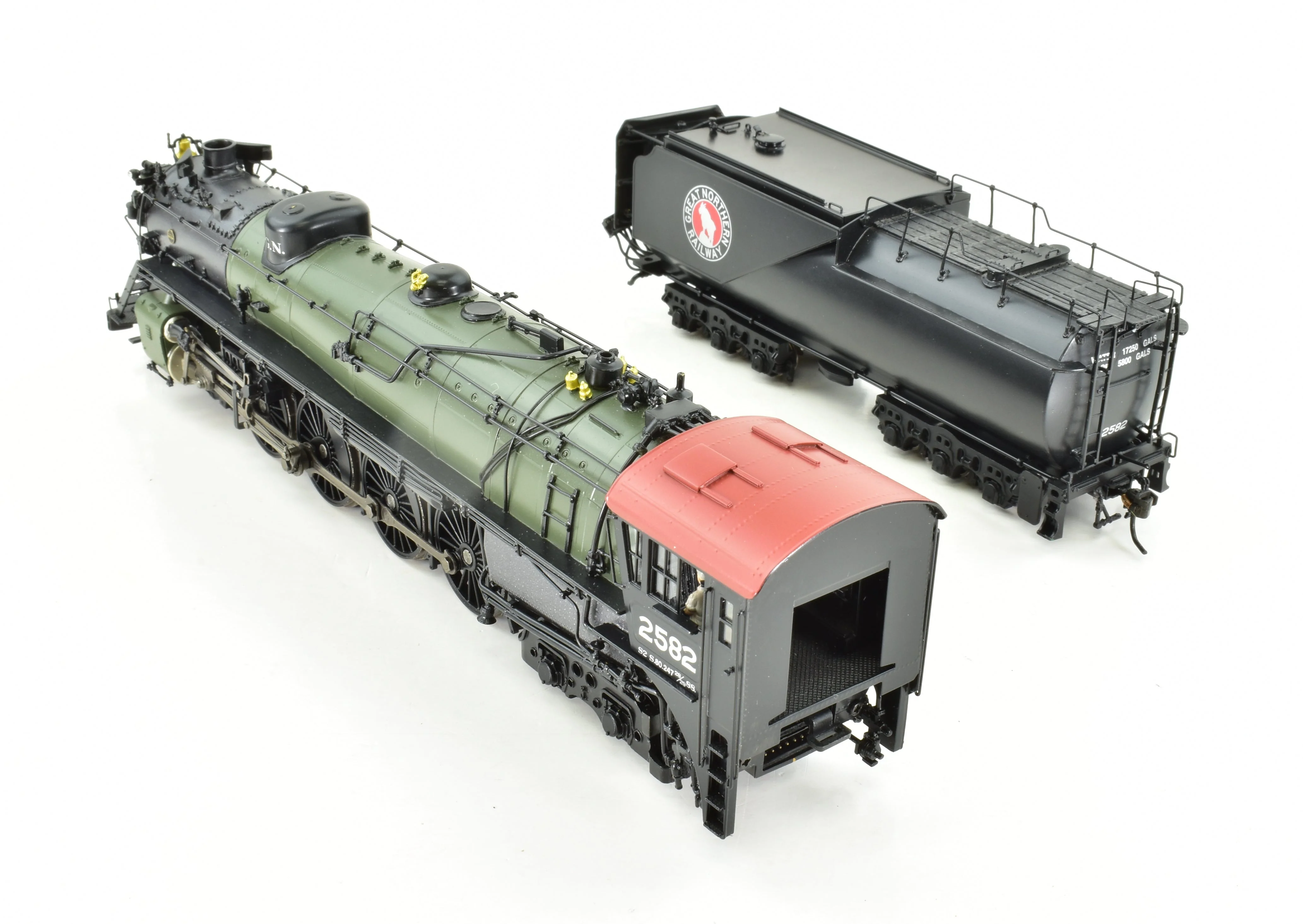 HO Brass Hybrid BLI - Broadway Limited Imports GN - Great Northern S-2 4-8-4 FP DCC and Sound - Image 9