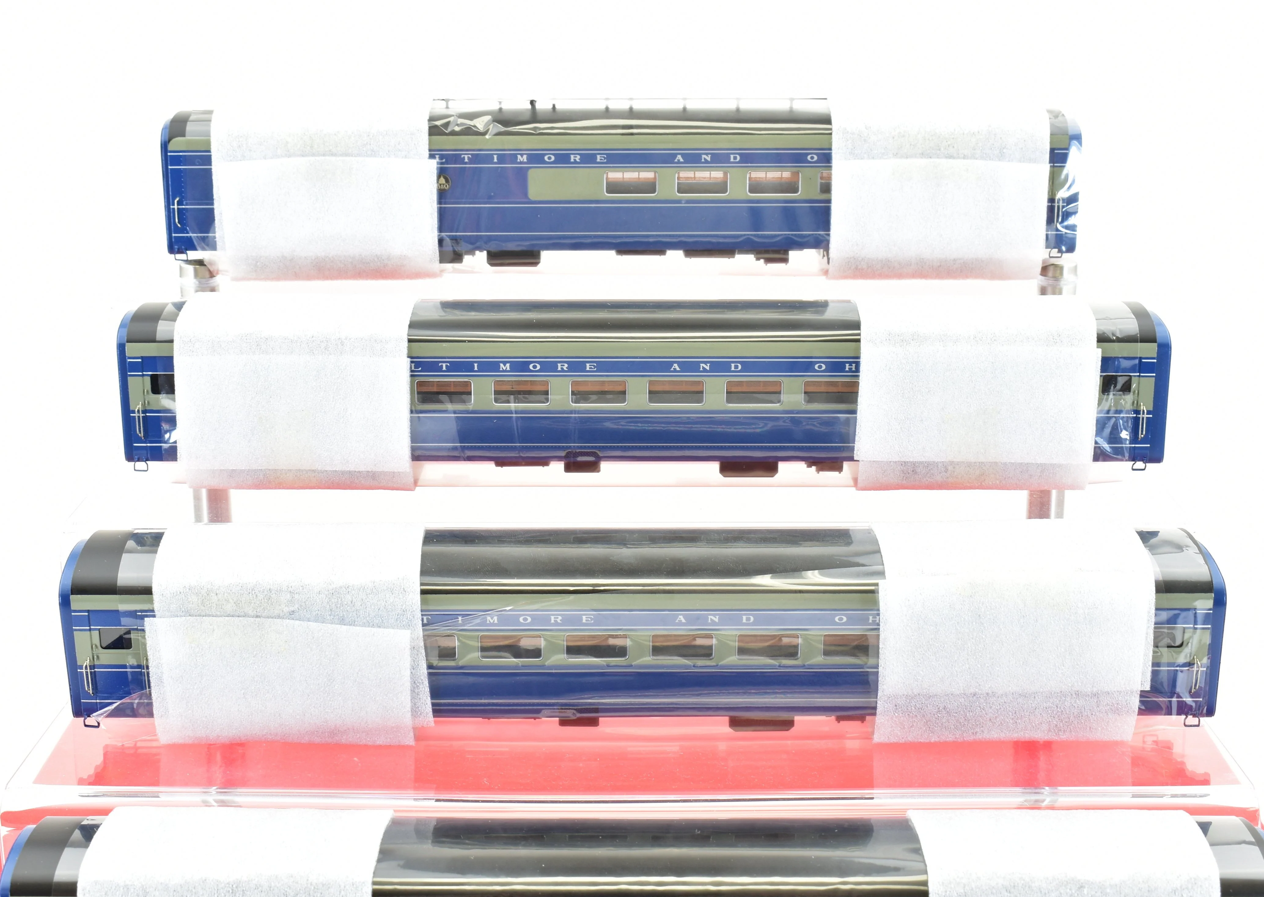 HO Brass Key Imports B&O - Baltimore & Ohio "Cincinnatian" P-7d and 5 Coach Train Set FP CS-22 - Image 21