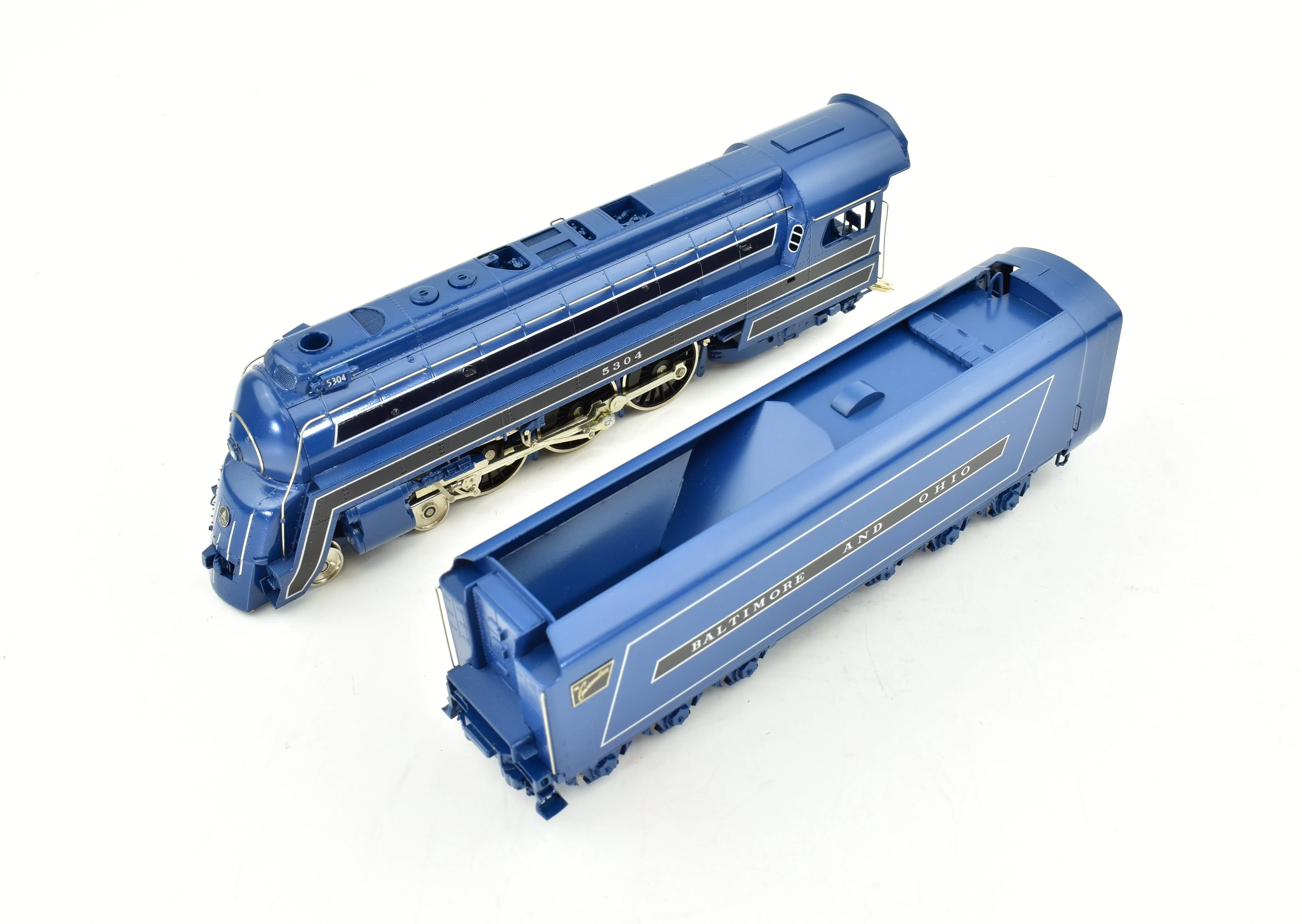 HO Brass Key Imports B&O - Baltimore & Ohio "Cincinnatian" P-7d and 5 Coach Train Set FP CS-22 - Image 7