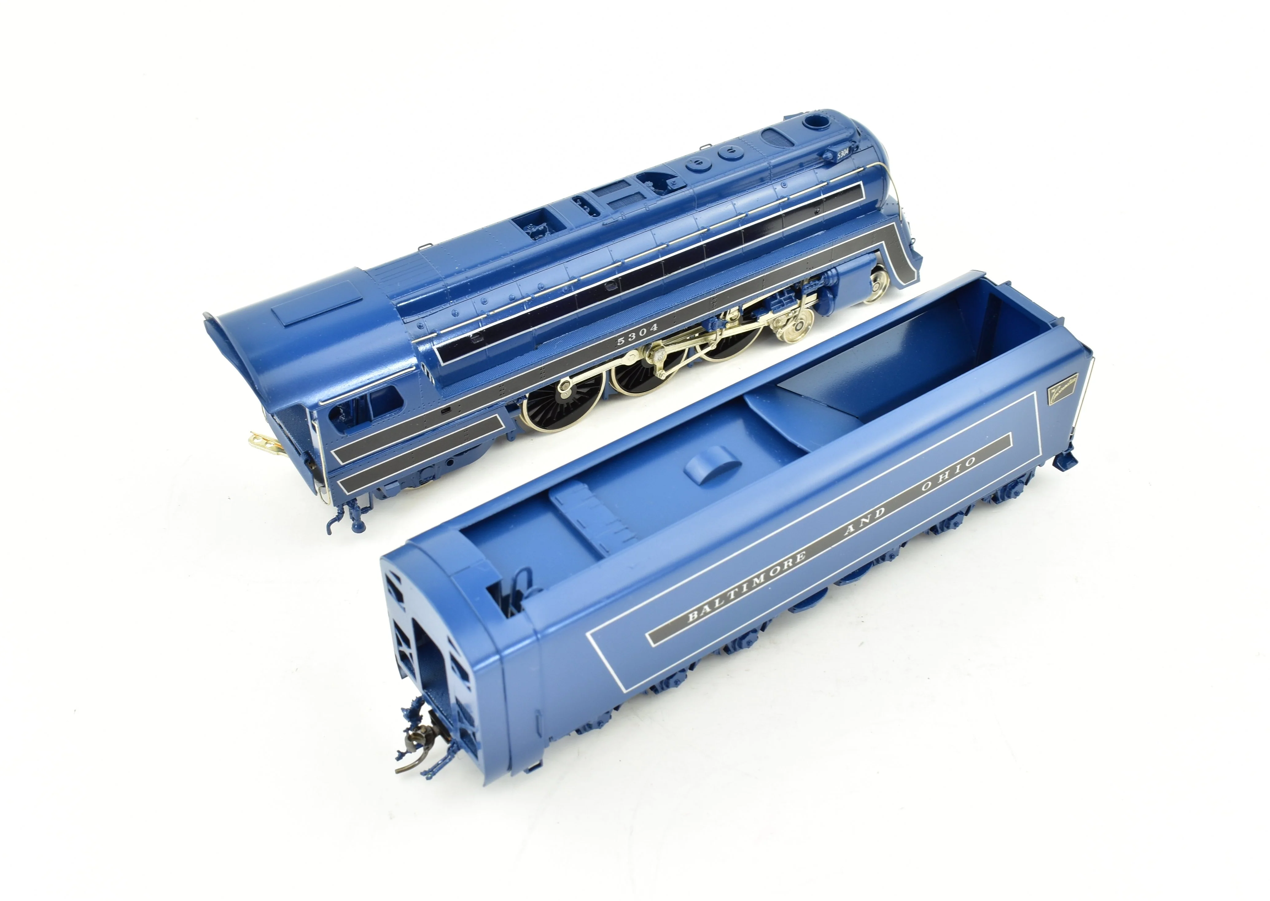 HO Brass Key Imports B&O - Baltimore & Ohio "Cincinnatian" P-7d and 5 Coach Train Set FP CS-22 - Image 9