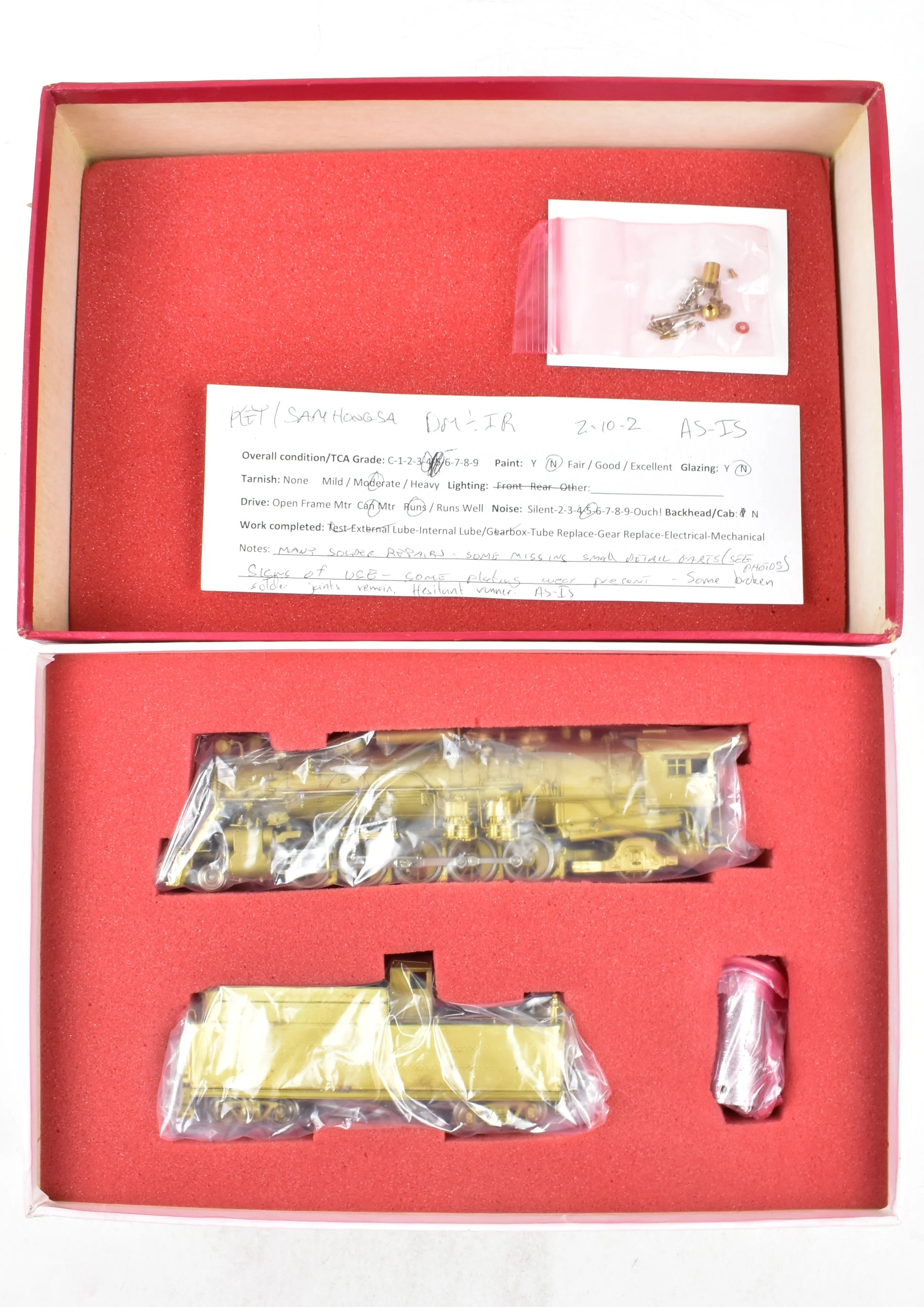 HO Brass Key Imports DM&IR - Duluth Missabe and Iron Range Class 2-10-2 "Santa Fe" AS-IS - Image 21