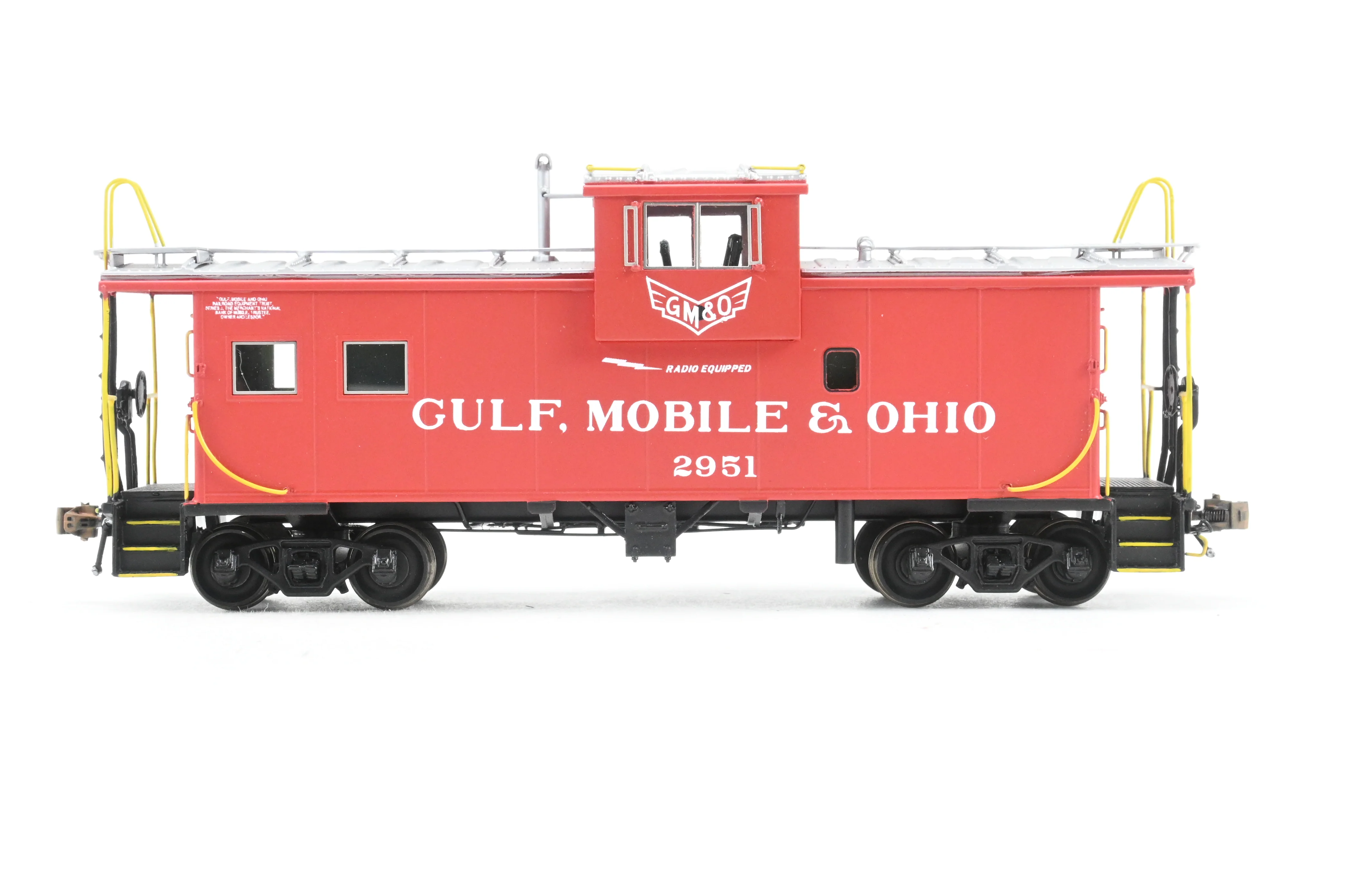 HO Brass OMI - Overland Models, Inc. GM&O - Gulf, Mobile & Ohio International Wide-Vision Caboose FP No. 2951 - Image 3