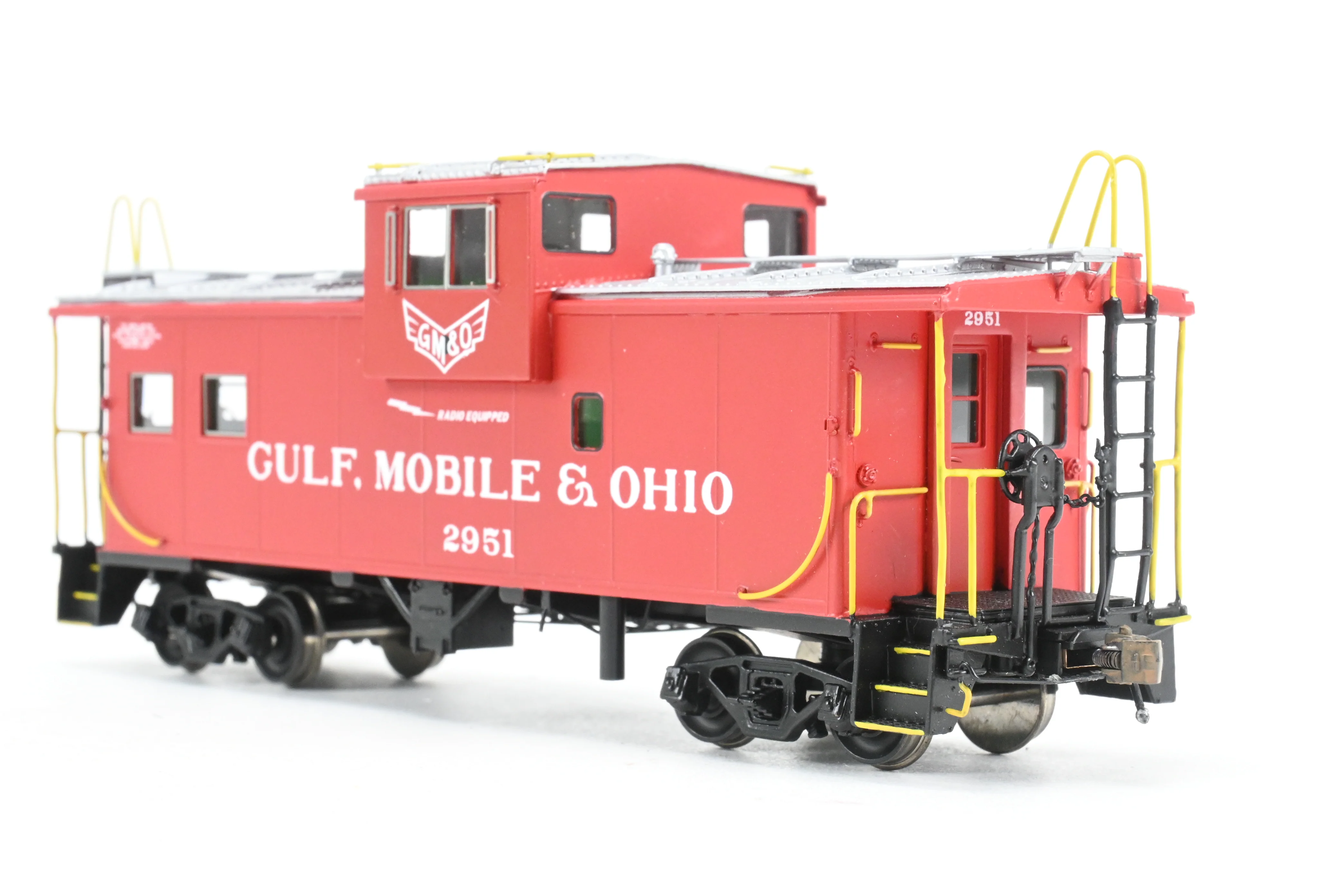 HO Brass OMI - Overland Models, Inc. GM&O - Gulf, Mobile & Ohio International Wide-Vision Caboose FP No. 2951 - Image 4