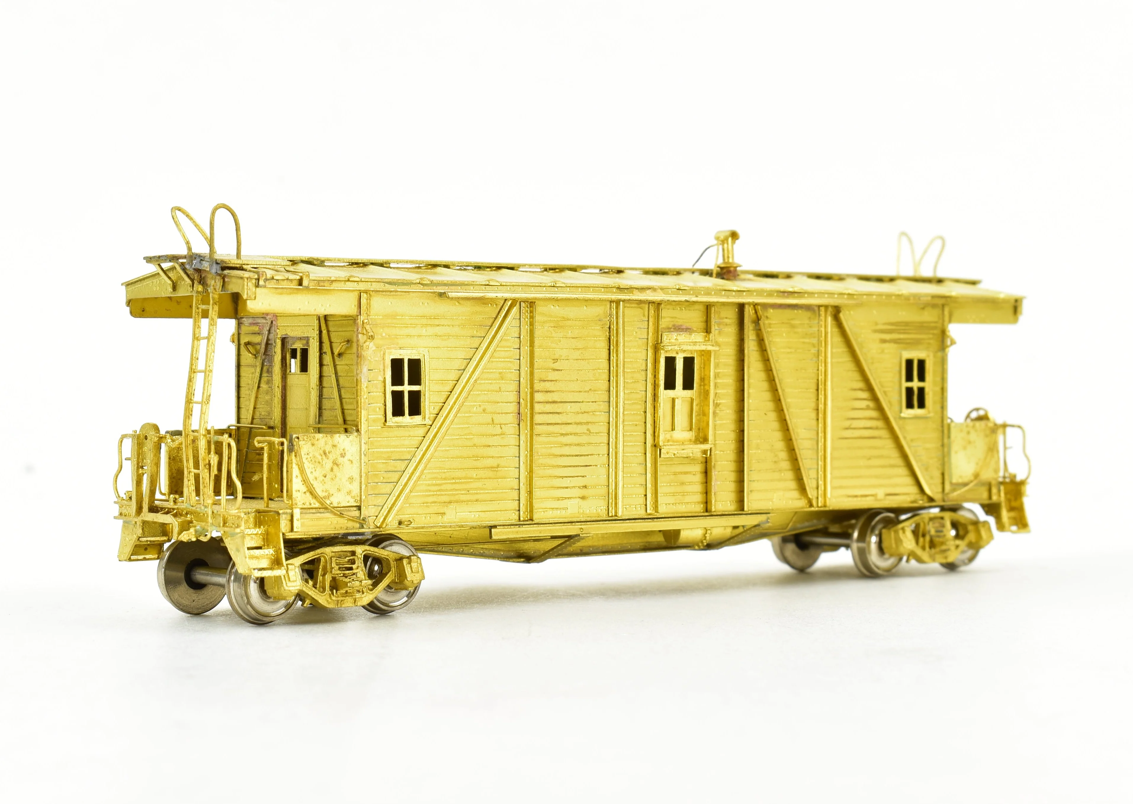 HO Brass OMI - Overland Models, Inc. IC - Illinois Central "OSB" Outside Braced Wood Caboose - Image 4