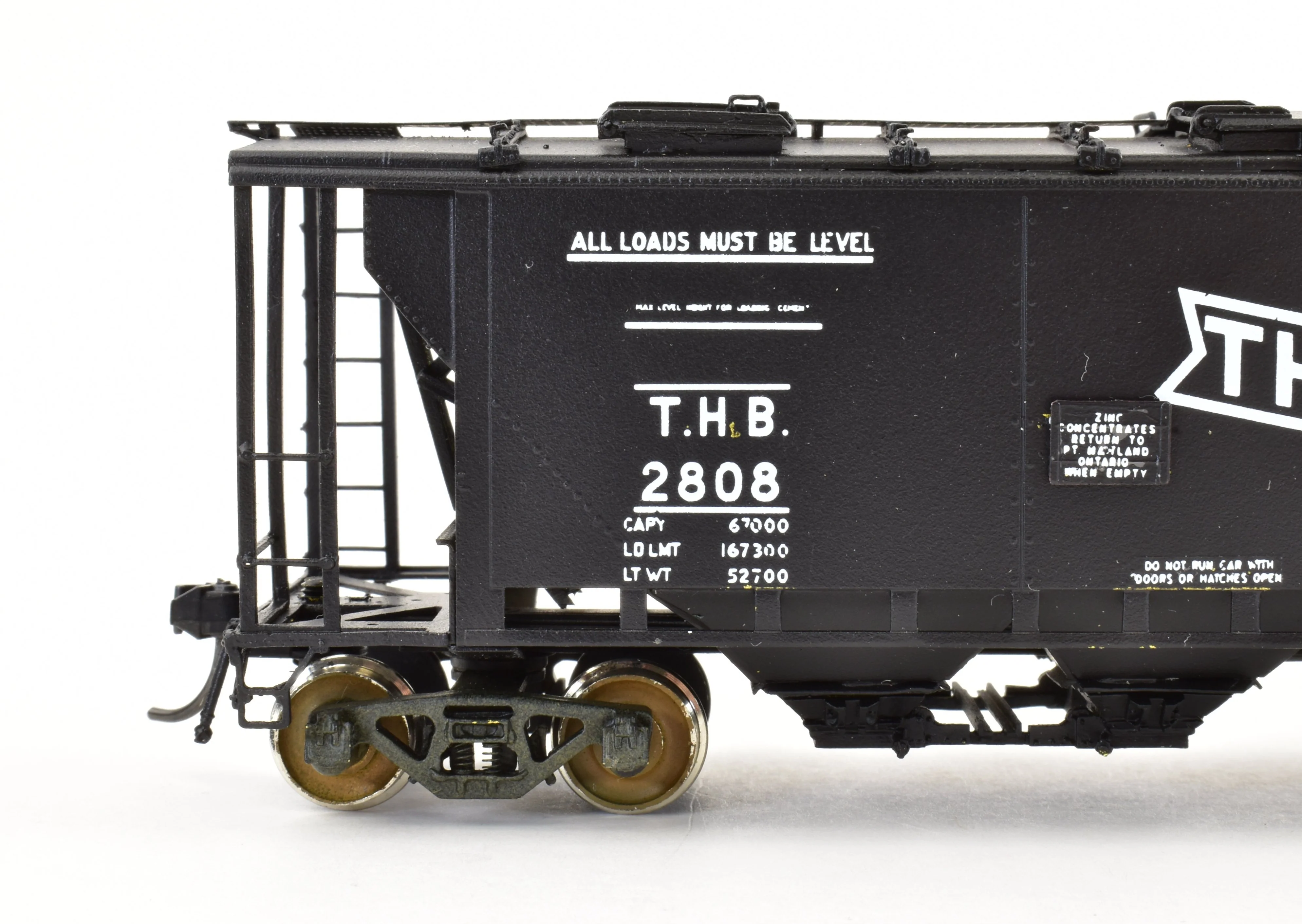 HO Brass OMI - Overland Models, Inc. TH&B - Toronto Hamilton & Buffalo Custom Painted CN Slab Side Covered Hopper - Image 12