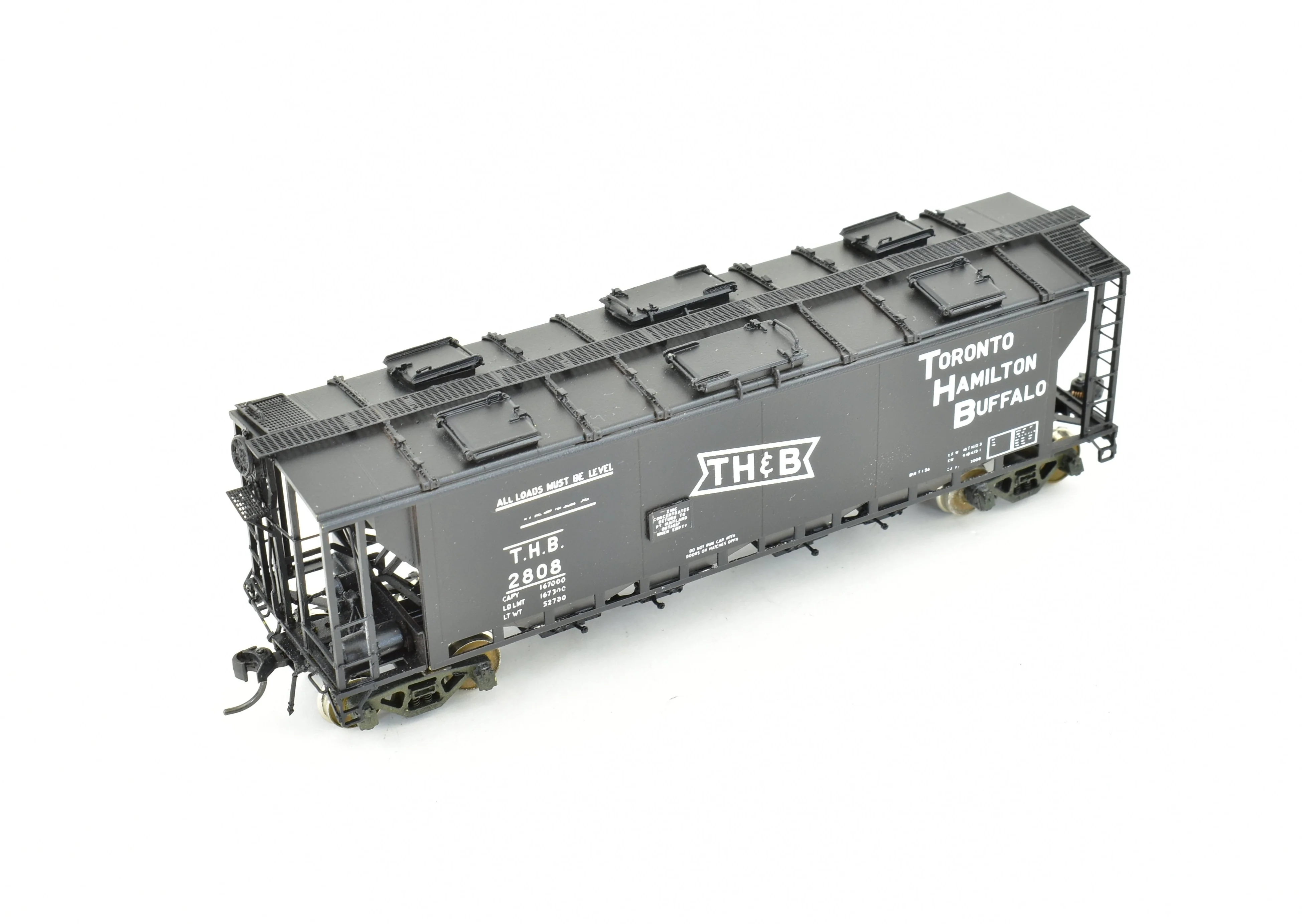 HO Brass OMI - Overland Models, Inc. TH&B - Toronto Hamilton & Buffalo Custom Painted CN Slab Side Covered Hopper - Image 5