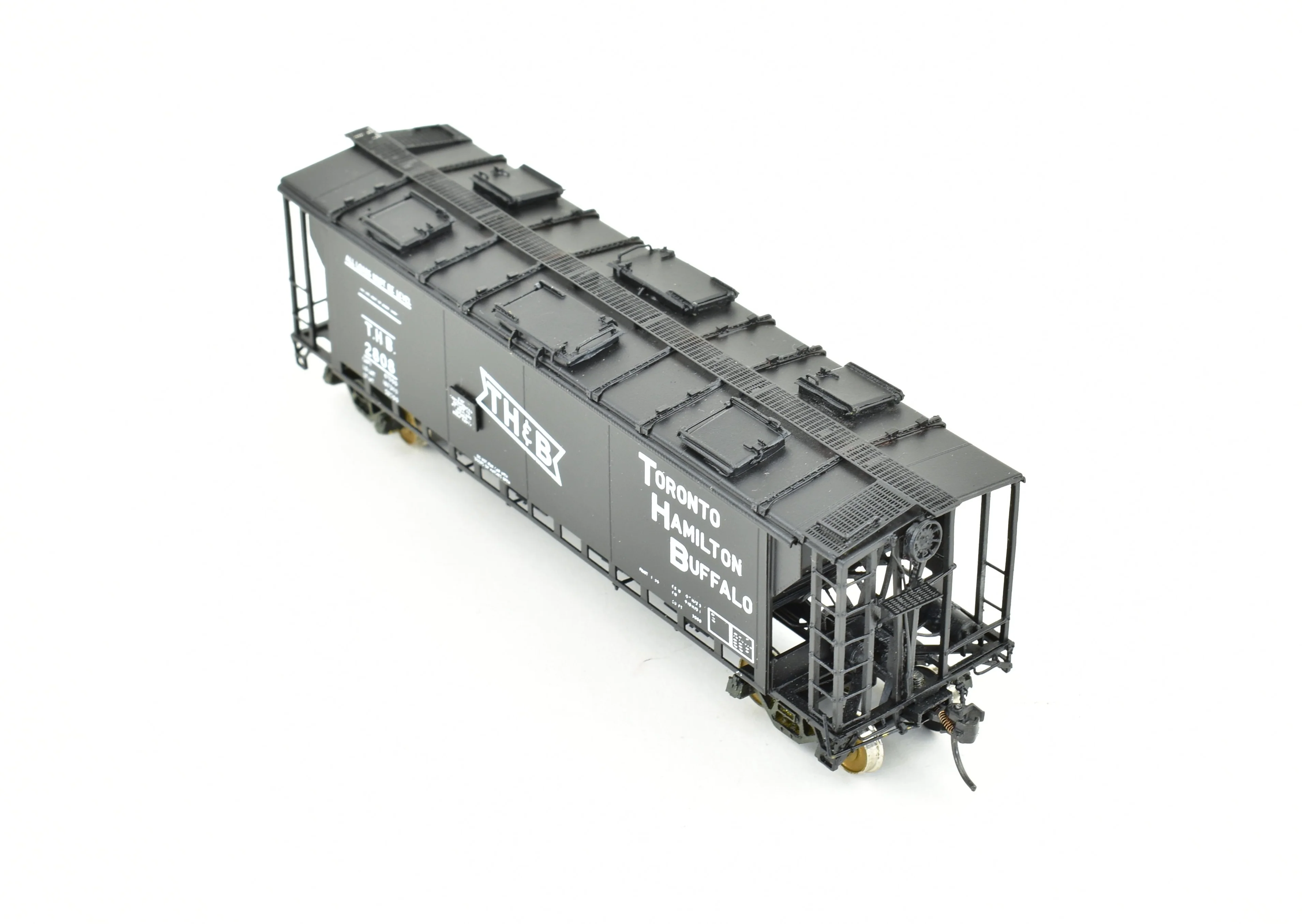 HO Brass OMI - Overland Models, Inc. TH&B - Toronto Hamilton & Buffalo Custom Painted CN Slab Side Covered Hopper - Image 6