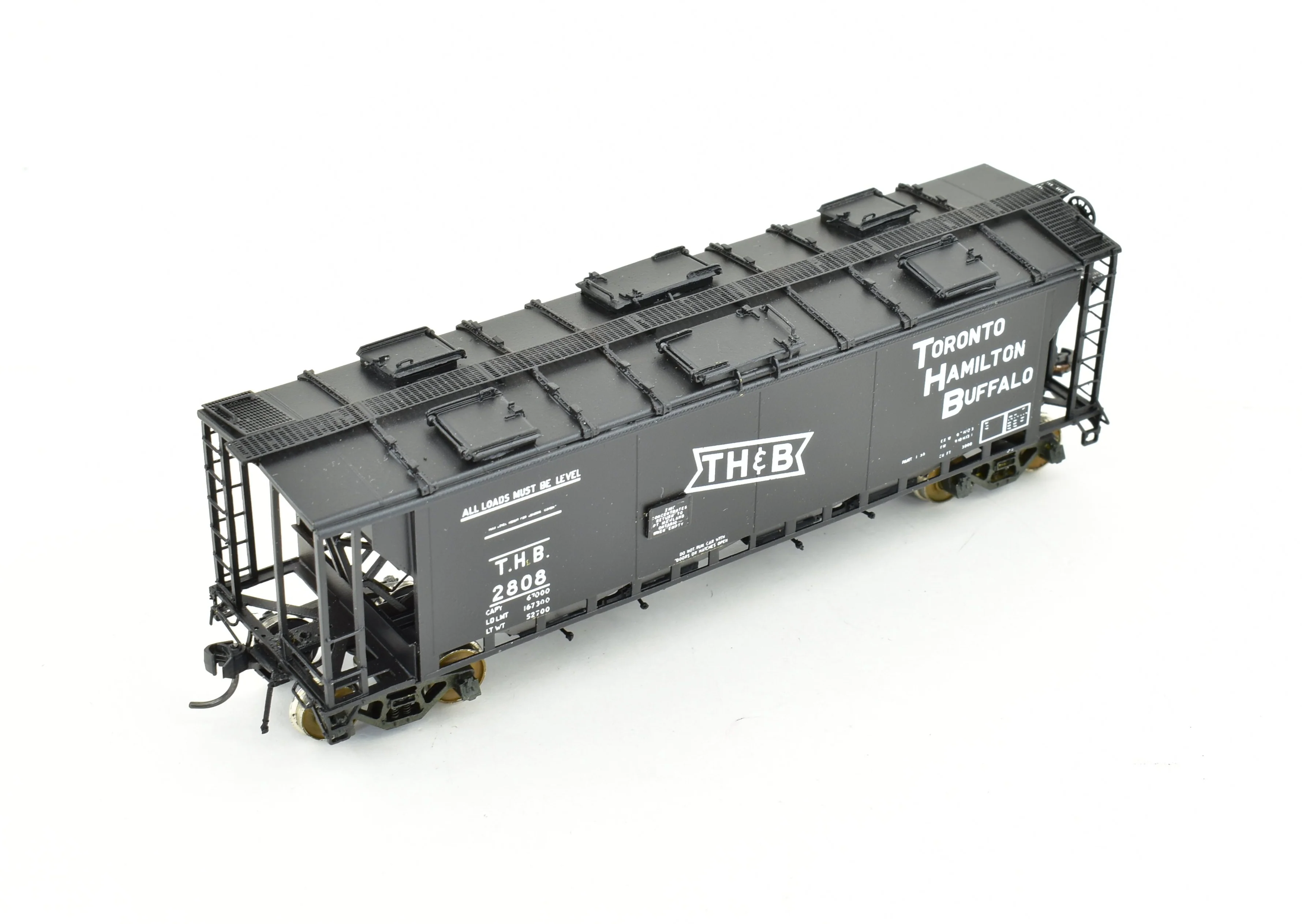 HO Brass OMI - Overland Models, Inc. TH&B - Toronto Hamilton & Buffalo Custom Painted CN Slab Side Covered Hopper - Image 7