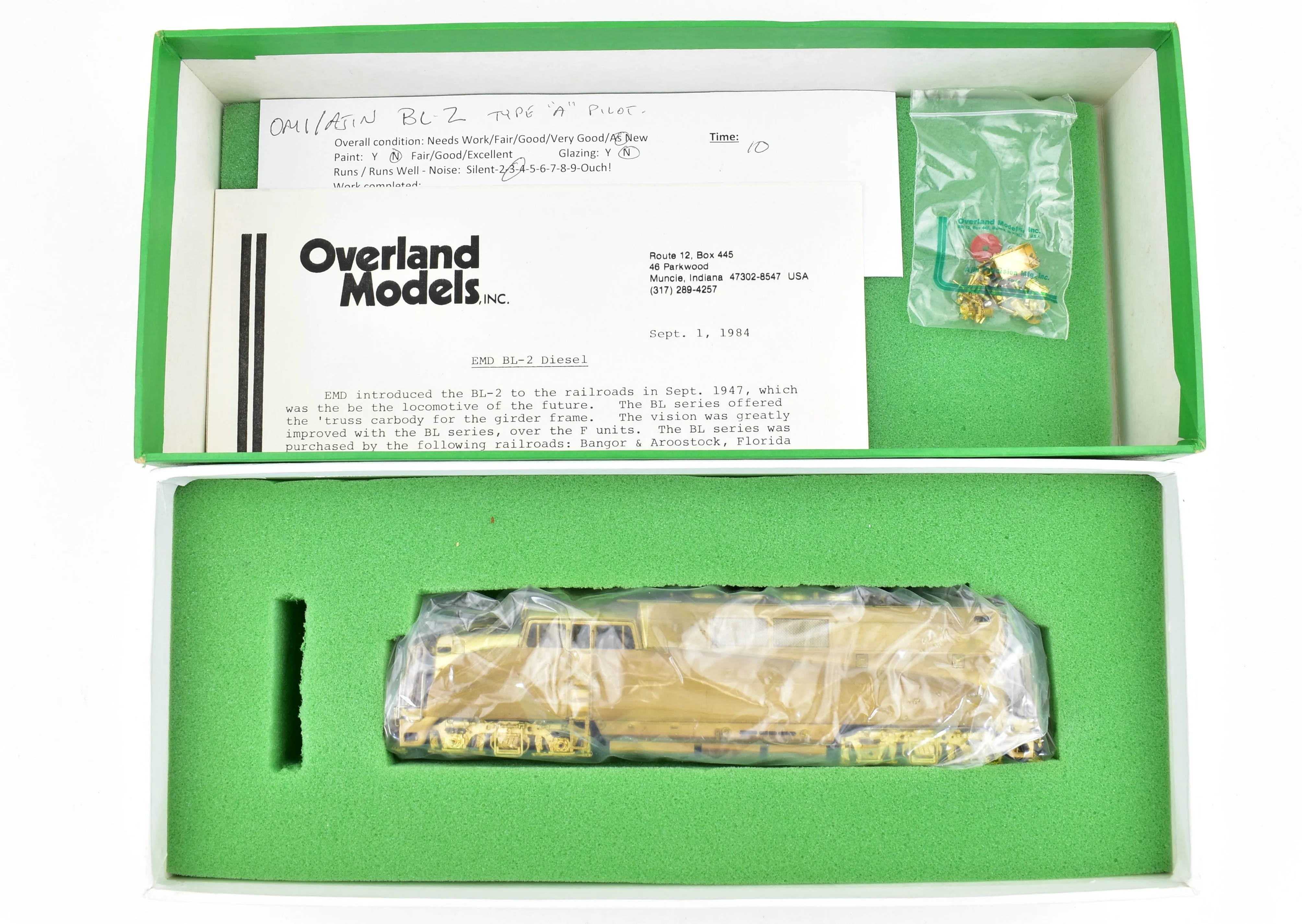 HO Brass OMI - Overland Models Inc. Various Roads EMD BL-2 Type A Pilot - Image 20