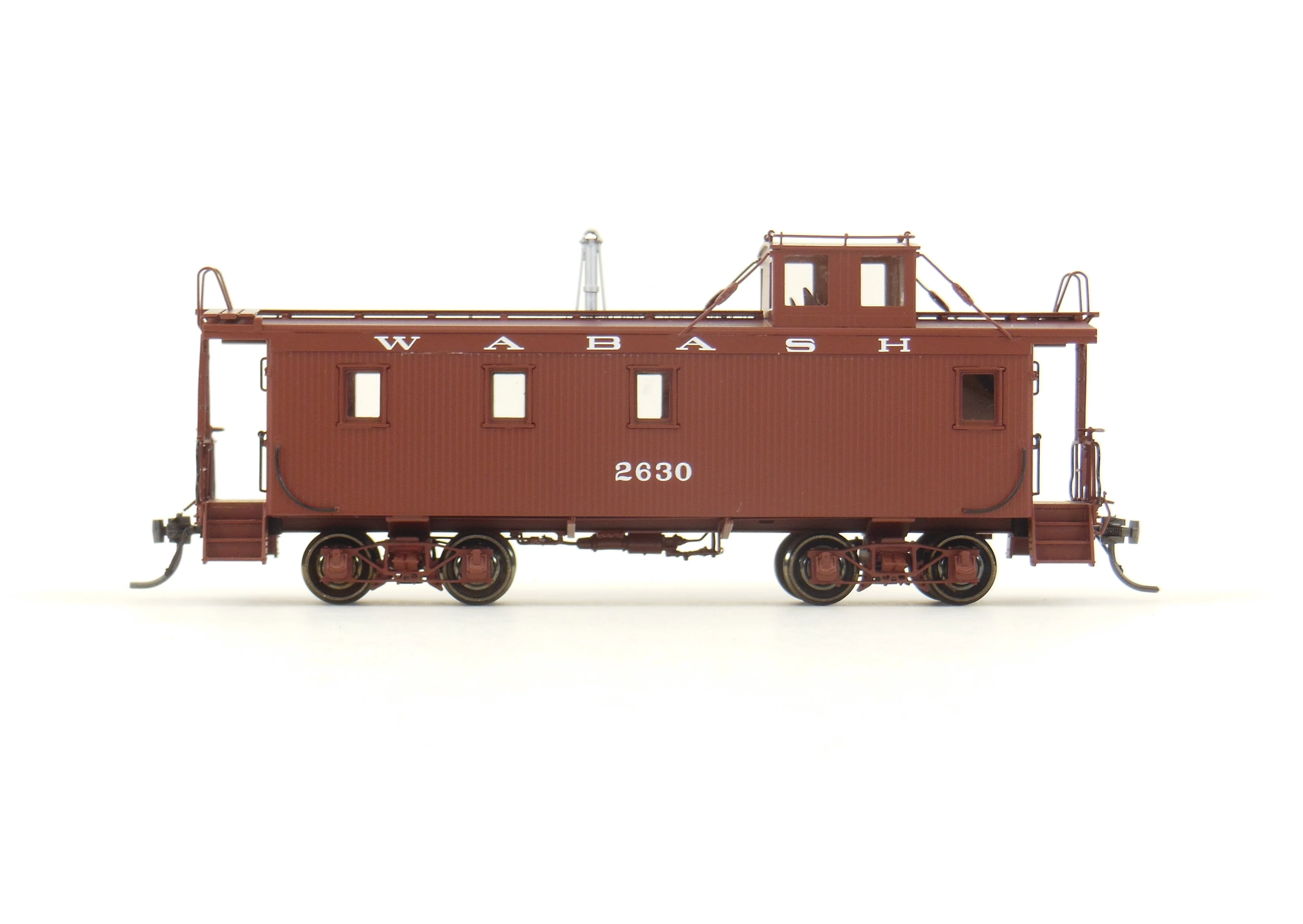 HO Brass OMI - Overland Models, Inc. WAB - Wabash Wood Side Caboose FP #2630 - Image 4