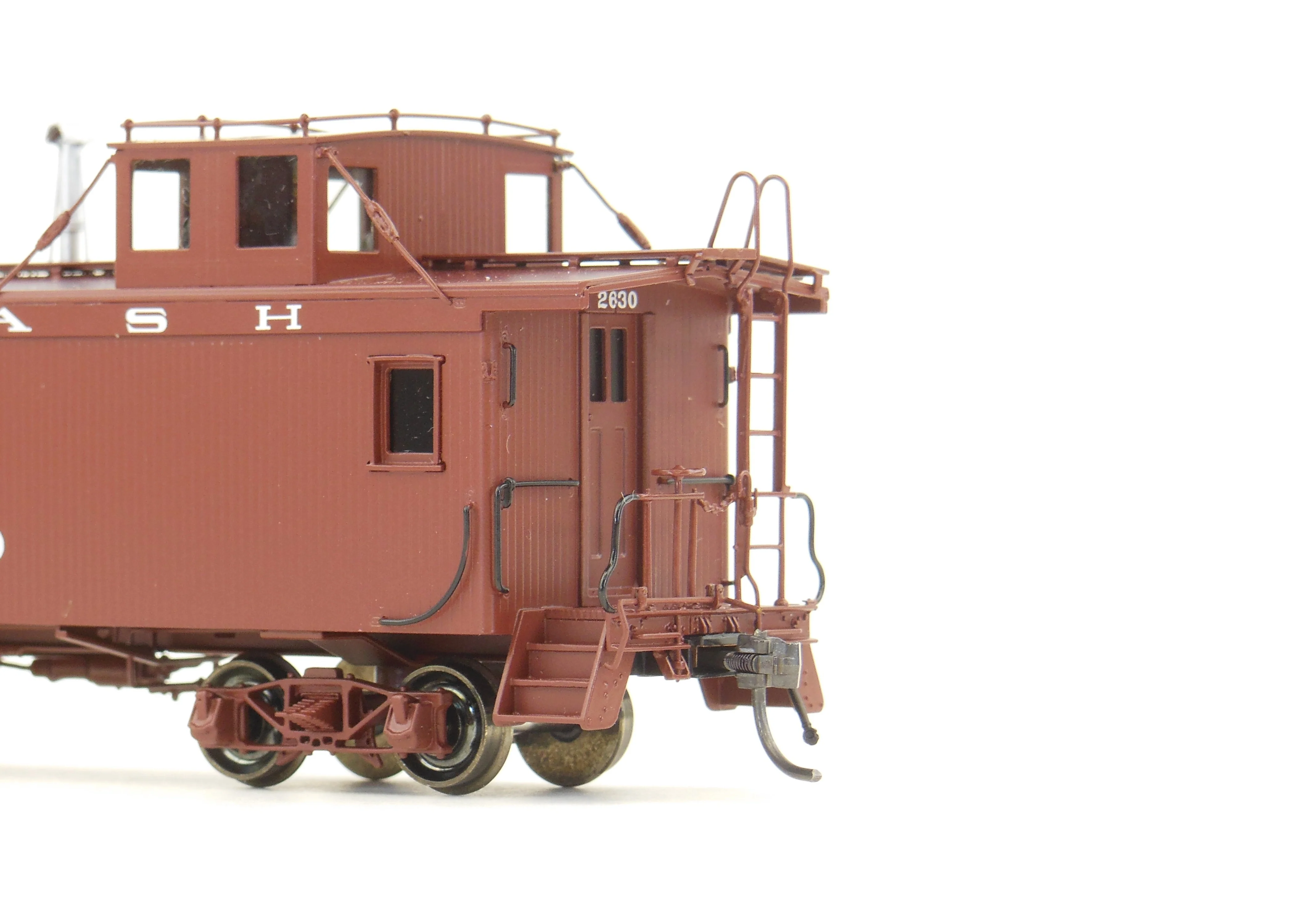 HO Brass OMI - Overland Models, Inc. WAB - Wabash Wood Side Caboose FP #2630 - Image 9