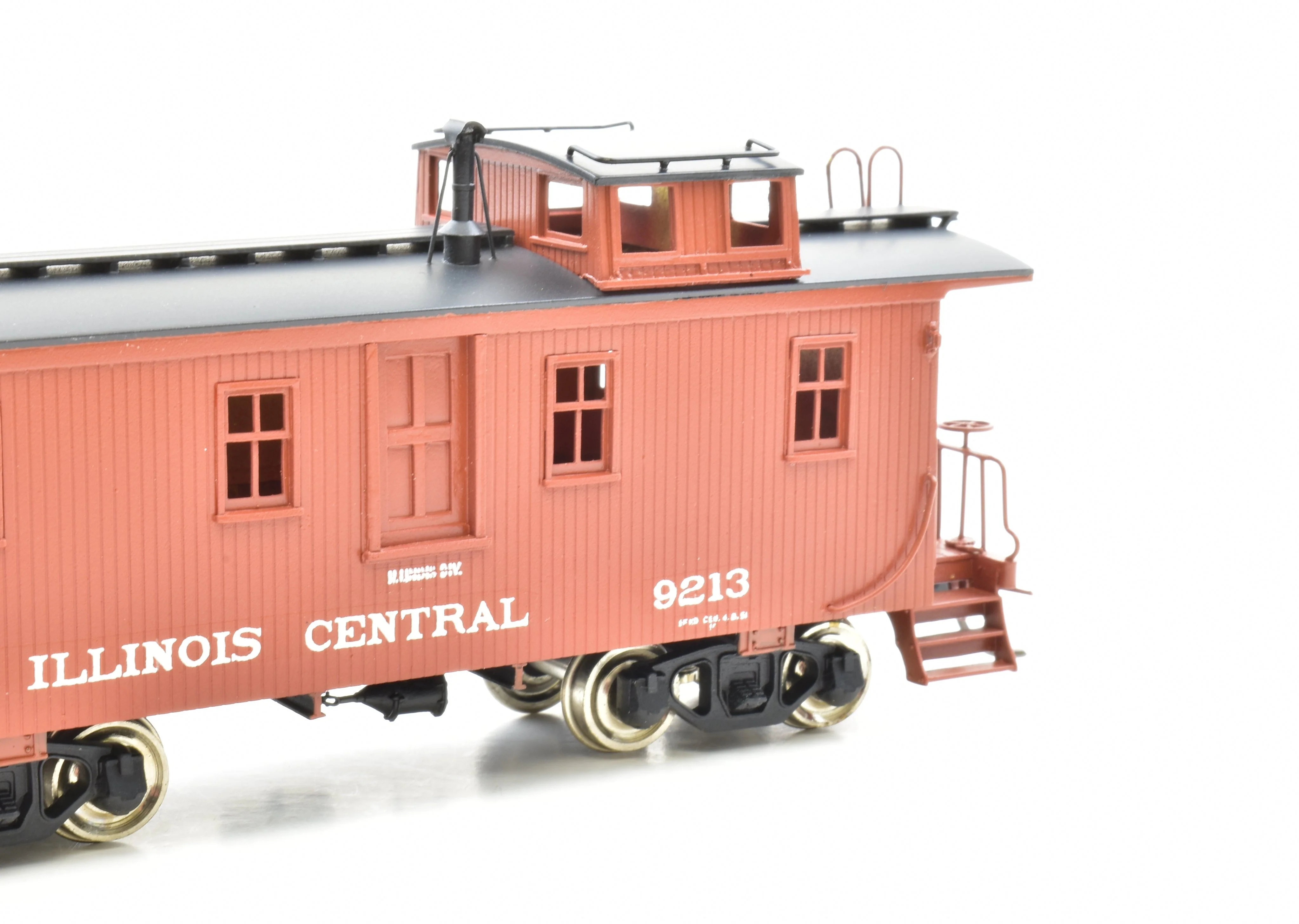 HO Brass PFM - SKI IC - Illinois Central Wood Caboose Factory Painted - Image 12
