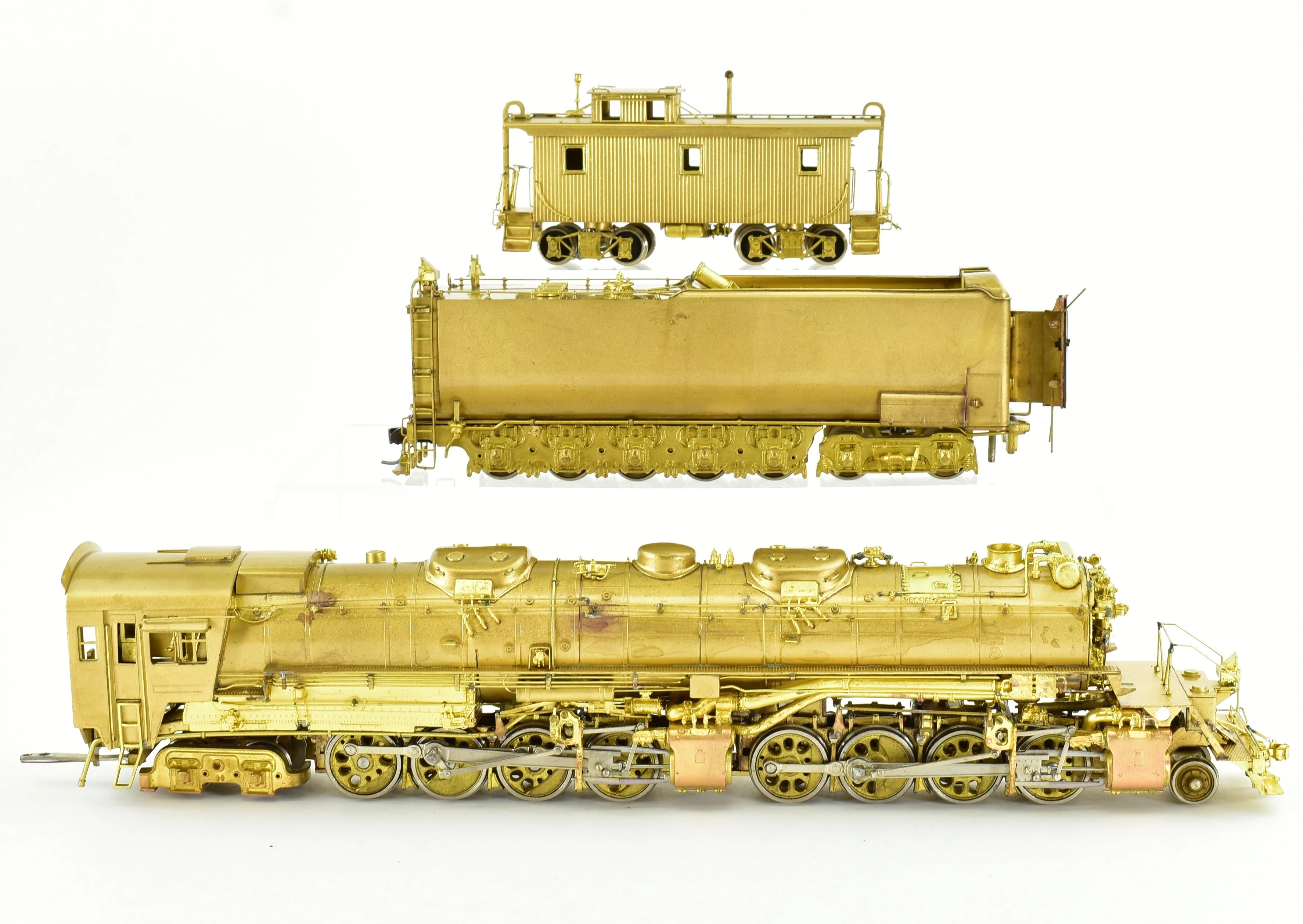 HO Brass Westside Model Co. DM&IR - Duluth, Missabe, & Iron Range 2-8-8-4 Yellowstone M-4 with Caboose - Image 3