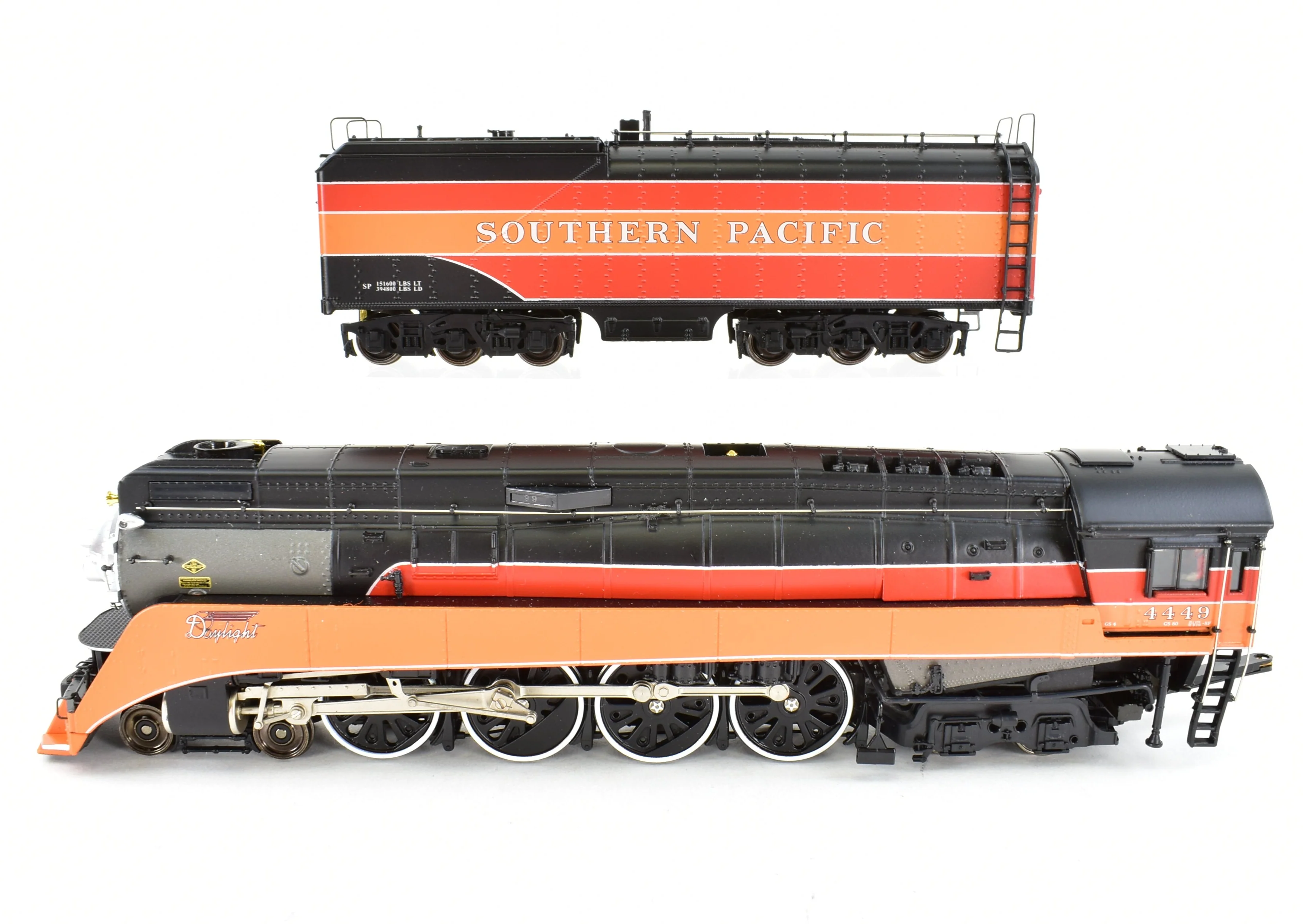 HO CON MTH - Mike's Train House SP - Southern Pacific 4-8-4 GS-4 Streamlined Daylight Large Lettering #4449 - Image 3