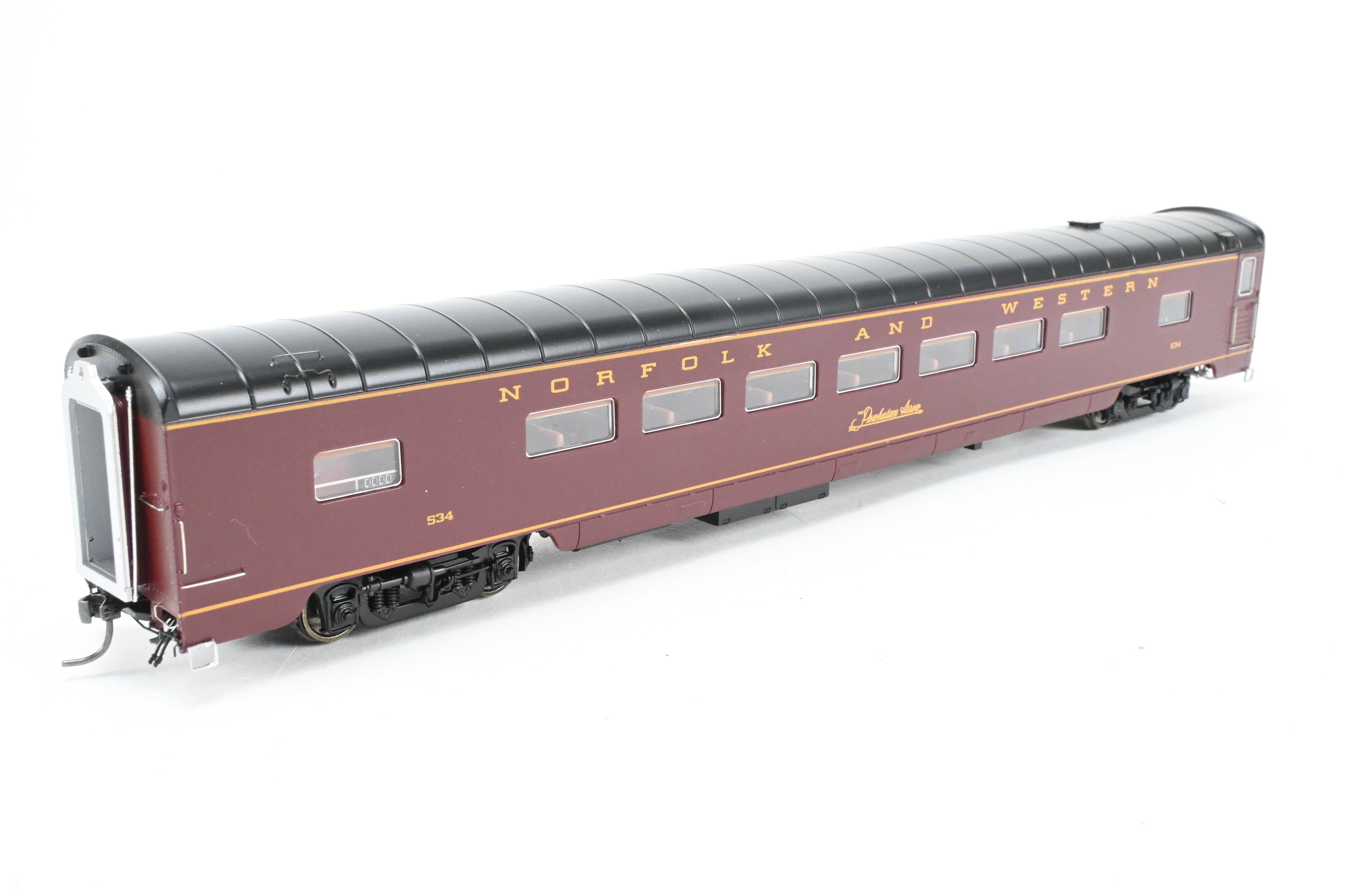 HO MTH - Mike's Train House N&W - Norfolk & Western "Powhattan Arrow" 5 Unit Passenger Car Set, Factory Decorated - Image 12