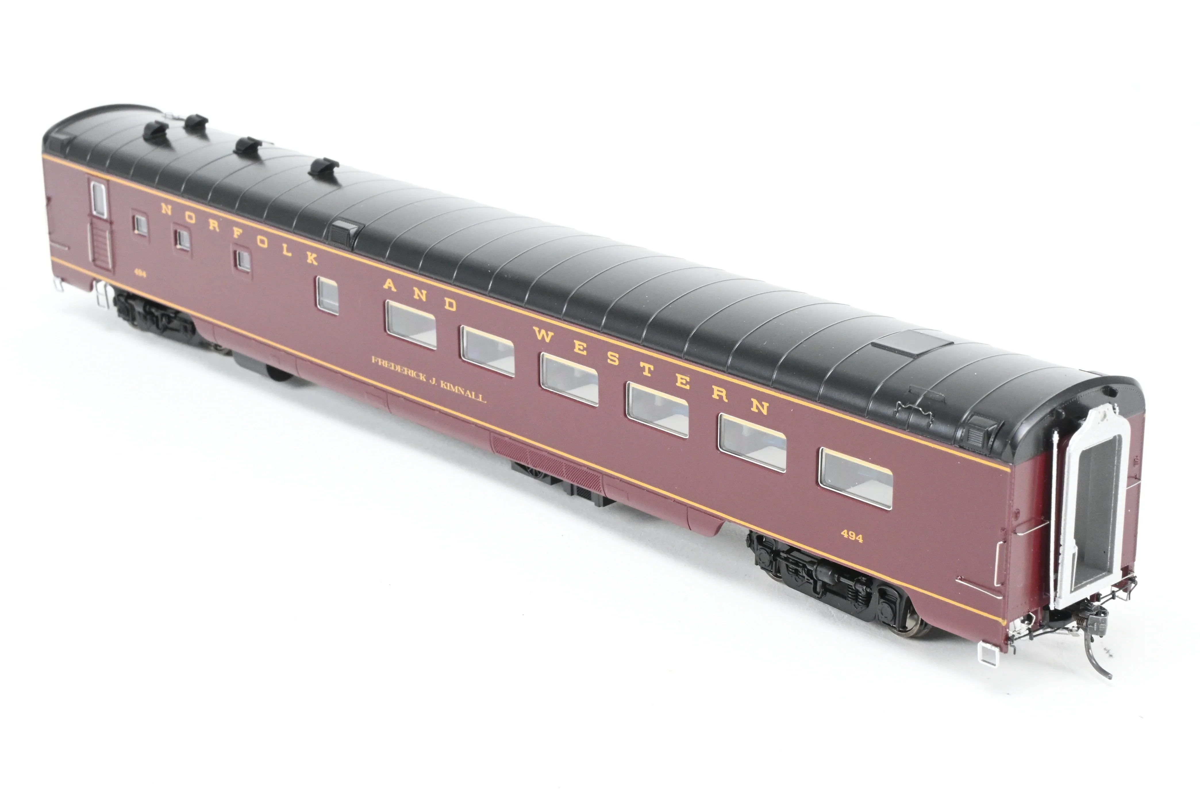HO MTH - Mike's Train House N&W - Norfolk & Western "Powhattan Arrow" 5 Unit Passenger Car Set, Factory Decorated - Image 17