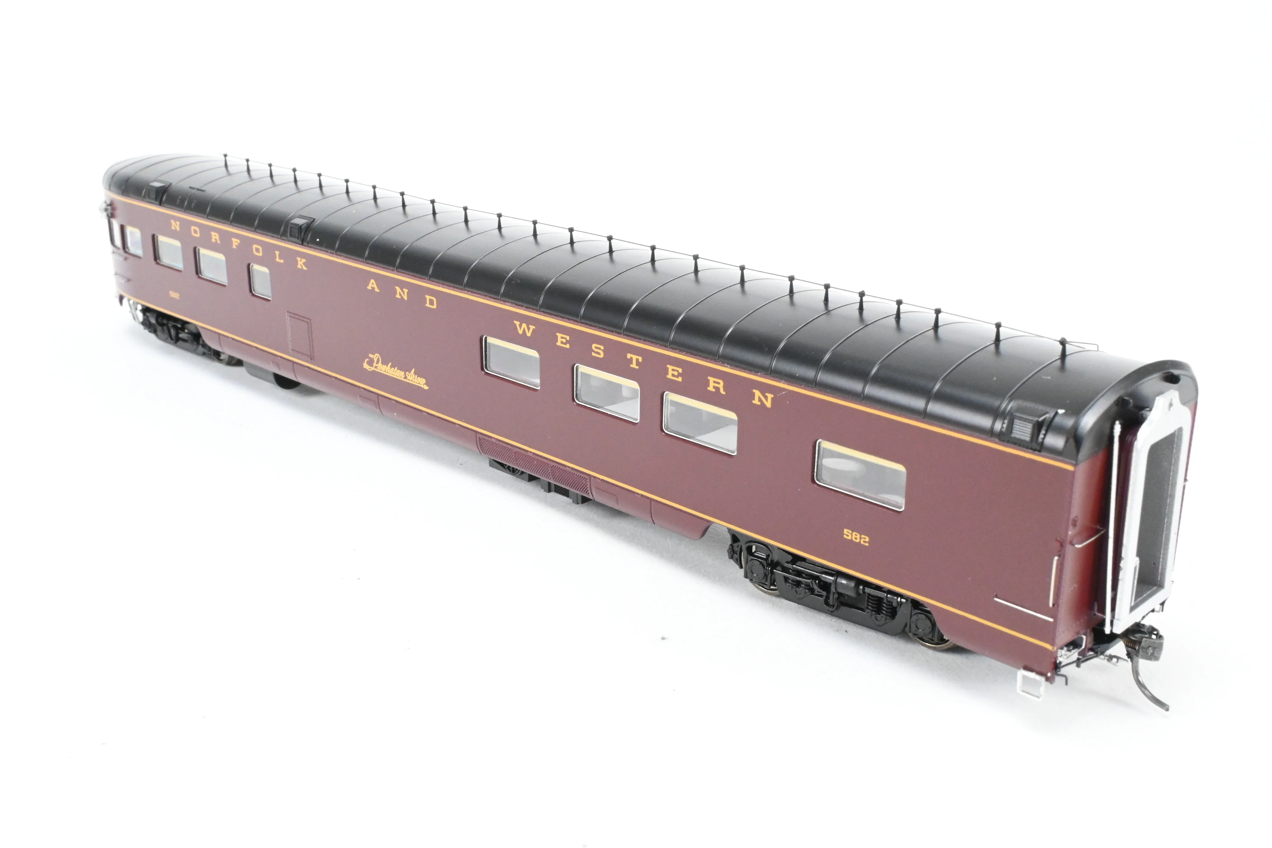 HO MTH - Mike's Train House N&W - Norfolk & Western "Powhattan Arrow" 5 Unit Passenger Car Set, Factory Decorated - Image 6