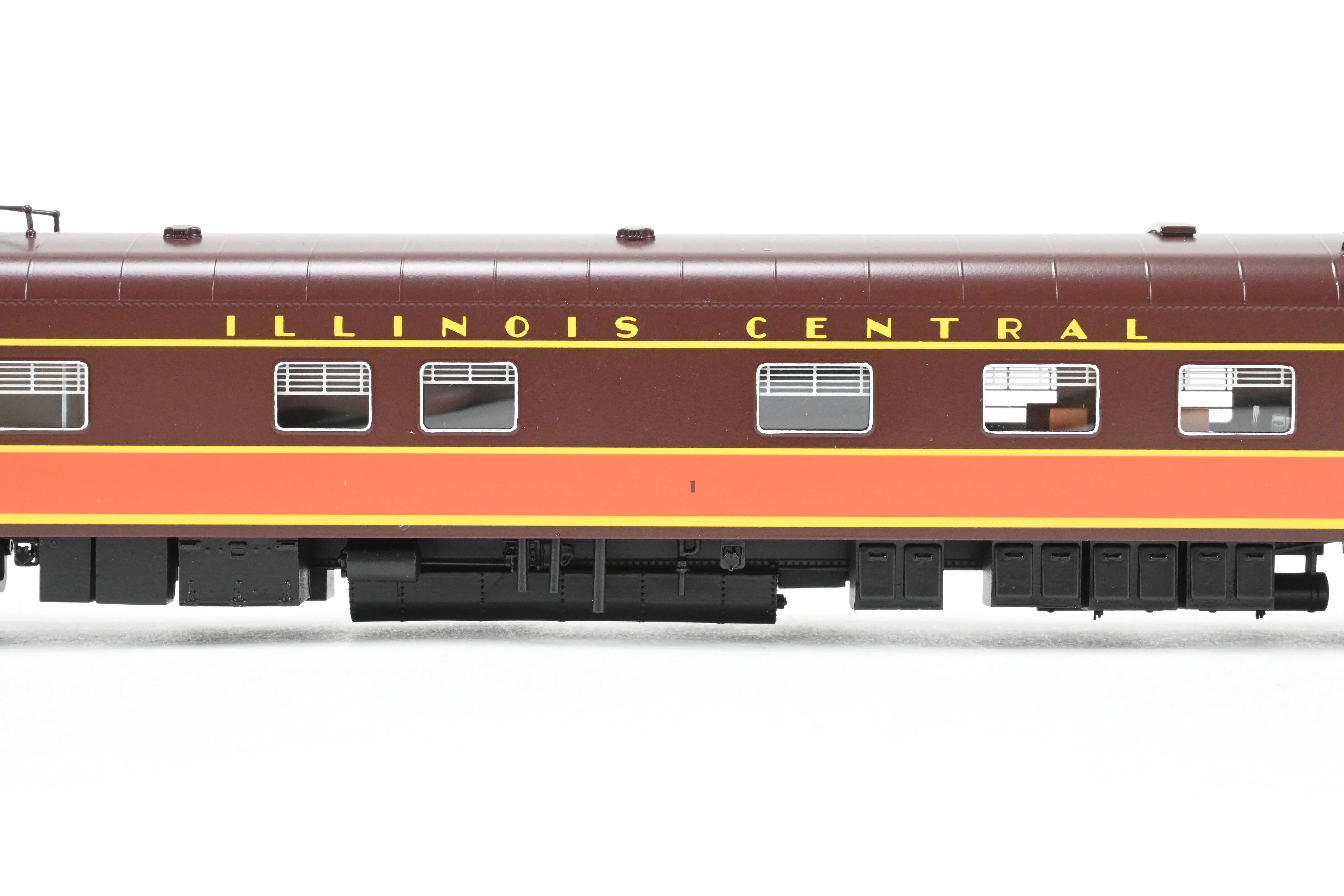 HO NEW Brass NBL - North Bank Line IC - Illinois Central Business Car #1 Chocolate & Orange Split Rail Herald - Image 17