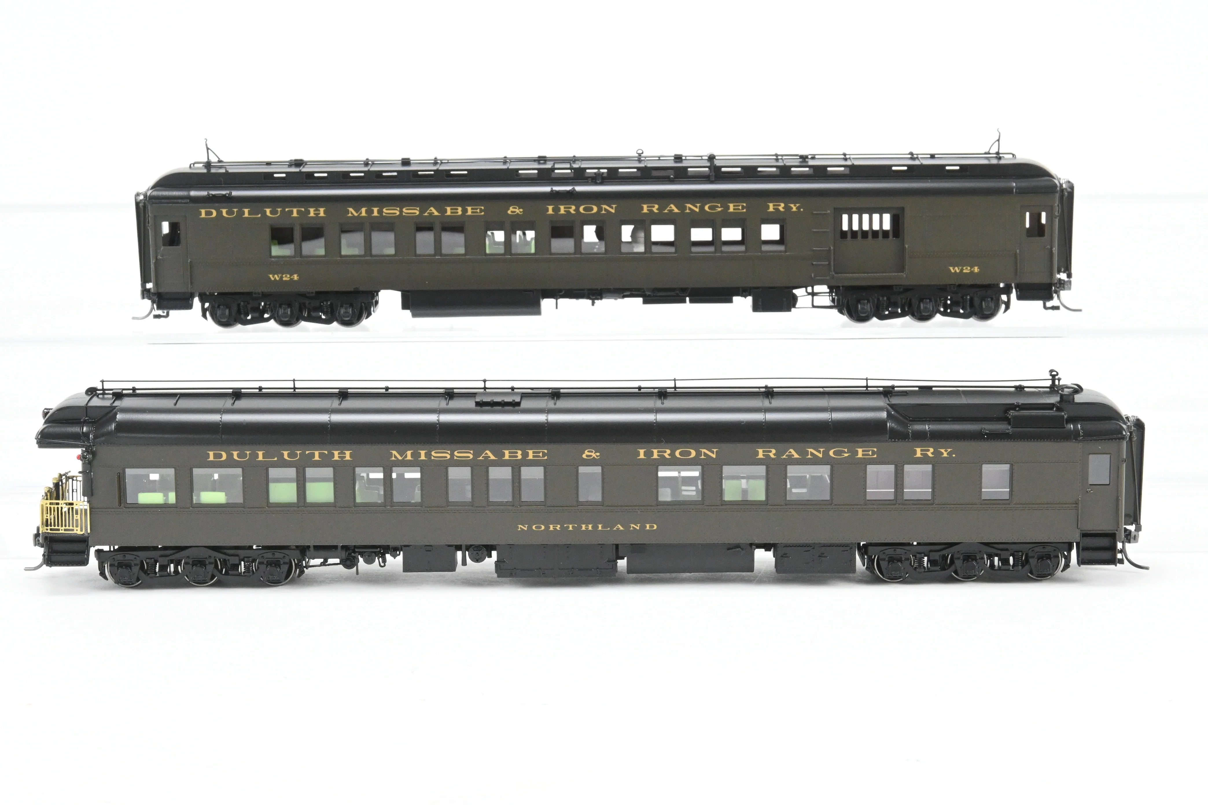 HO NEW Brass NBL - North Bank Line DM&IR - Duluth Missabe & Iron Range Business Car “Northland” with Combine W-24 Set FP - Image 3