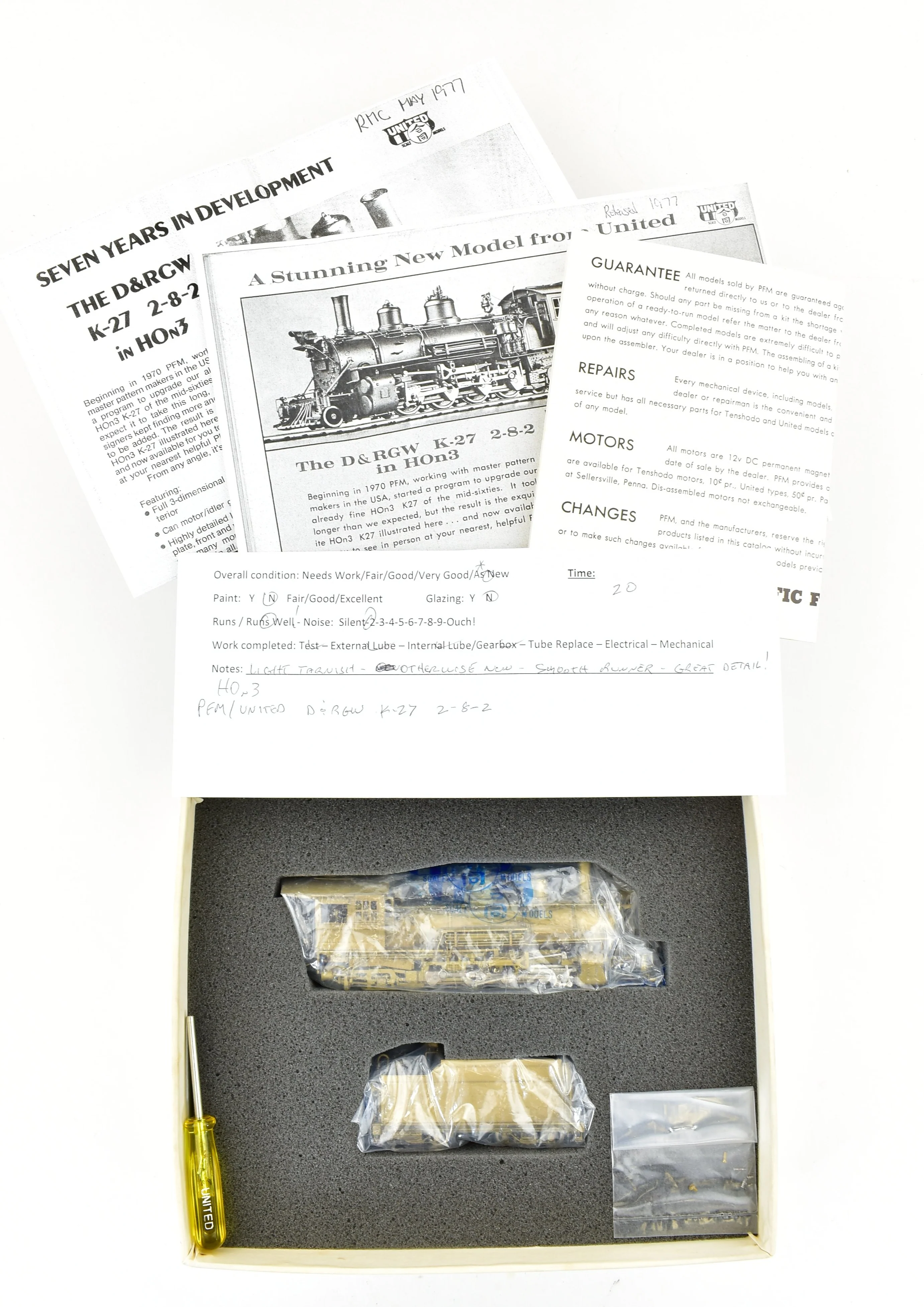 HOn3 Brass PFM - United D&RGW - Denver & Rio Grande Western K-27 2-8-2 Hi-Grade - Image 21