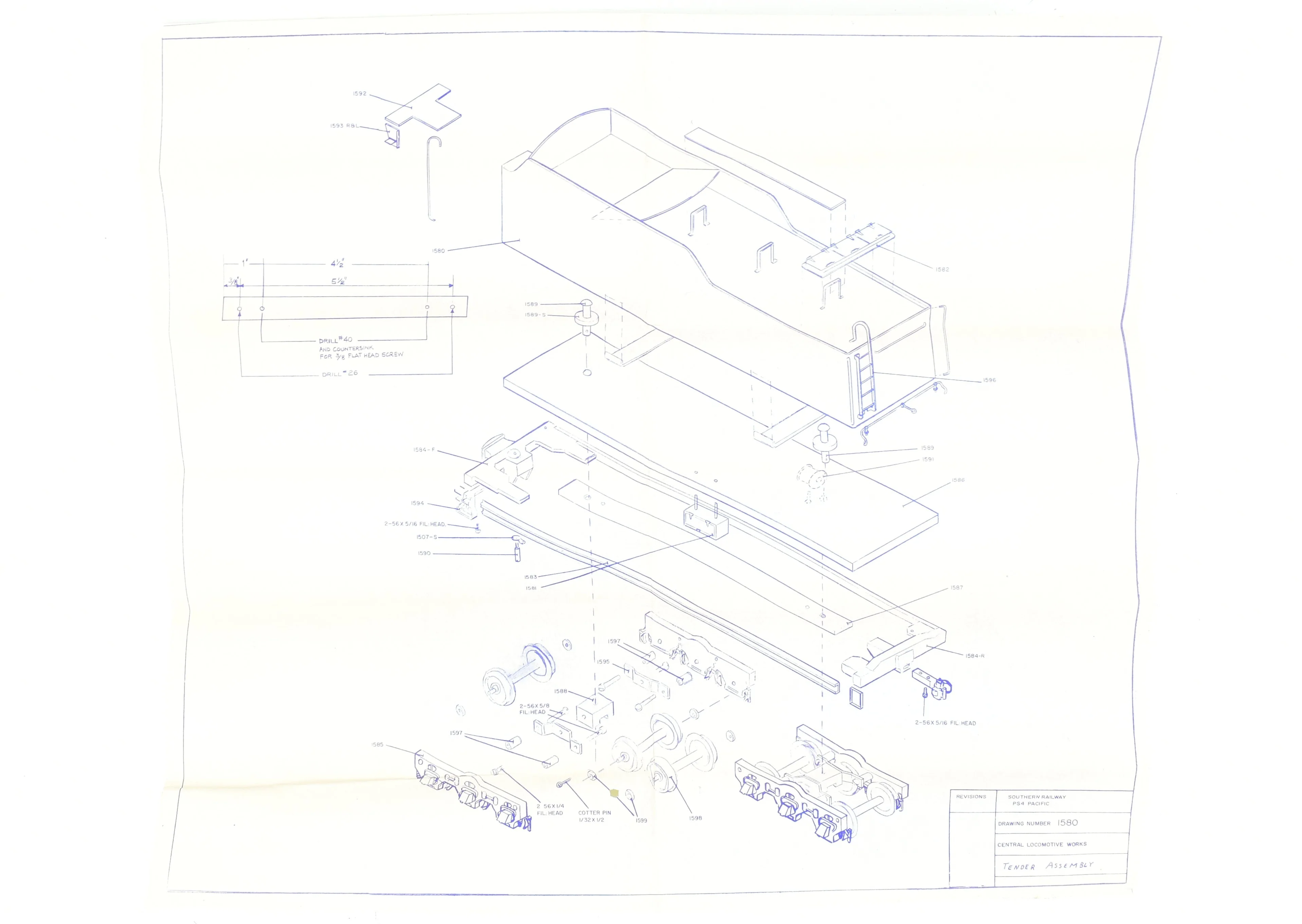O Brass Central Locomotive Works SOU - Southern Railway PS-4 4-6-2 Pacific Kit Started AS-IS - Image 14