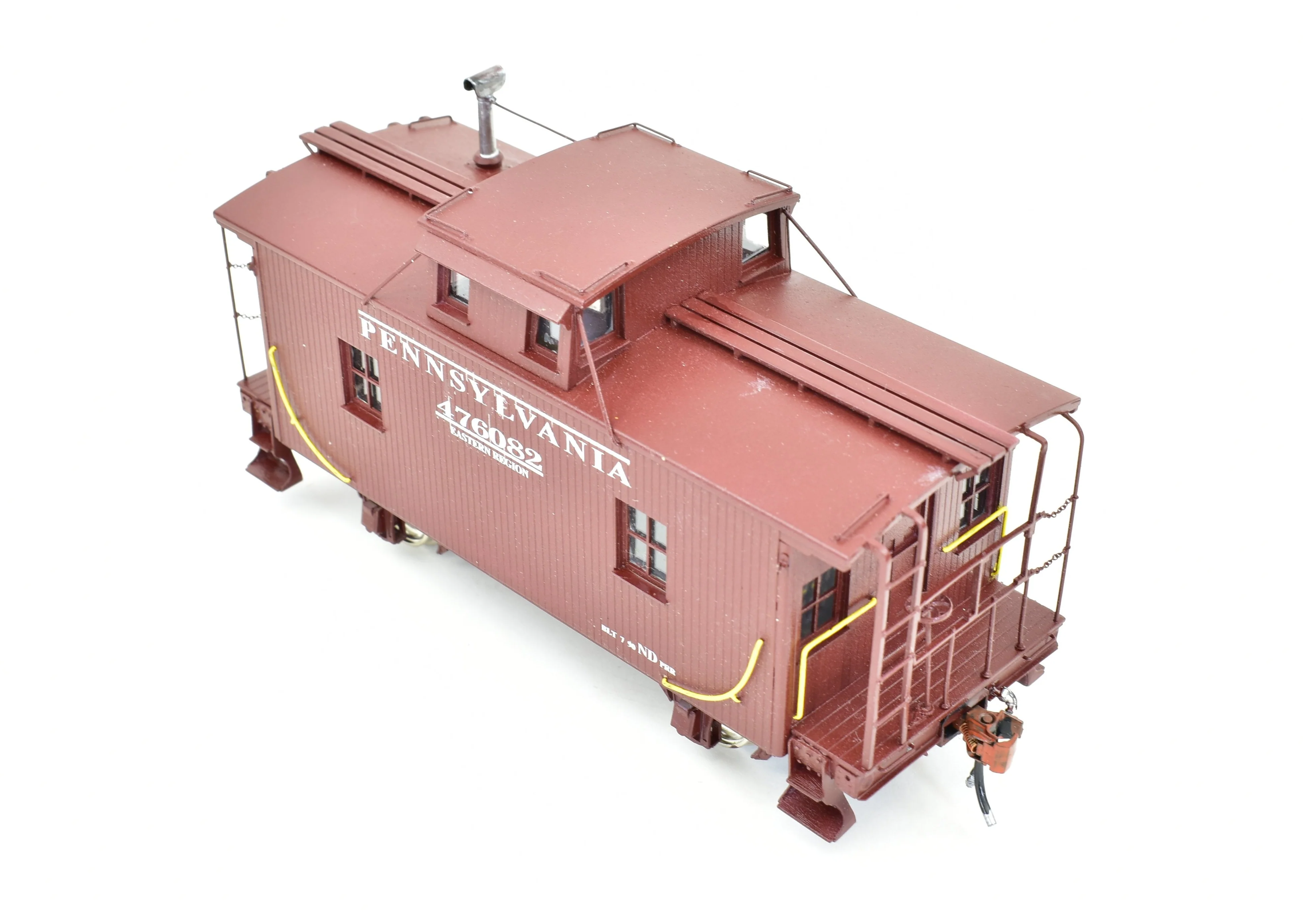 O Brass The Car Works PRR - Pennsylvania Railroad Wood Cabin Car Class ND 4-Wheel Custom Painted - Image 10