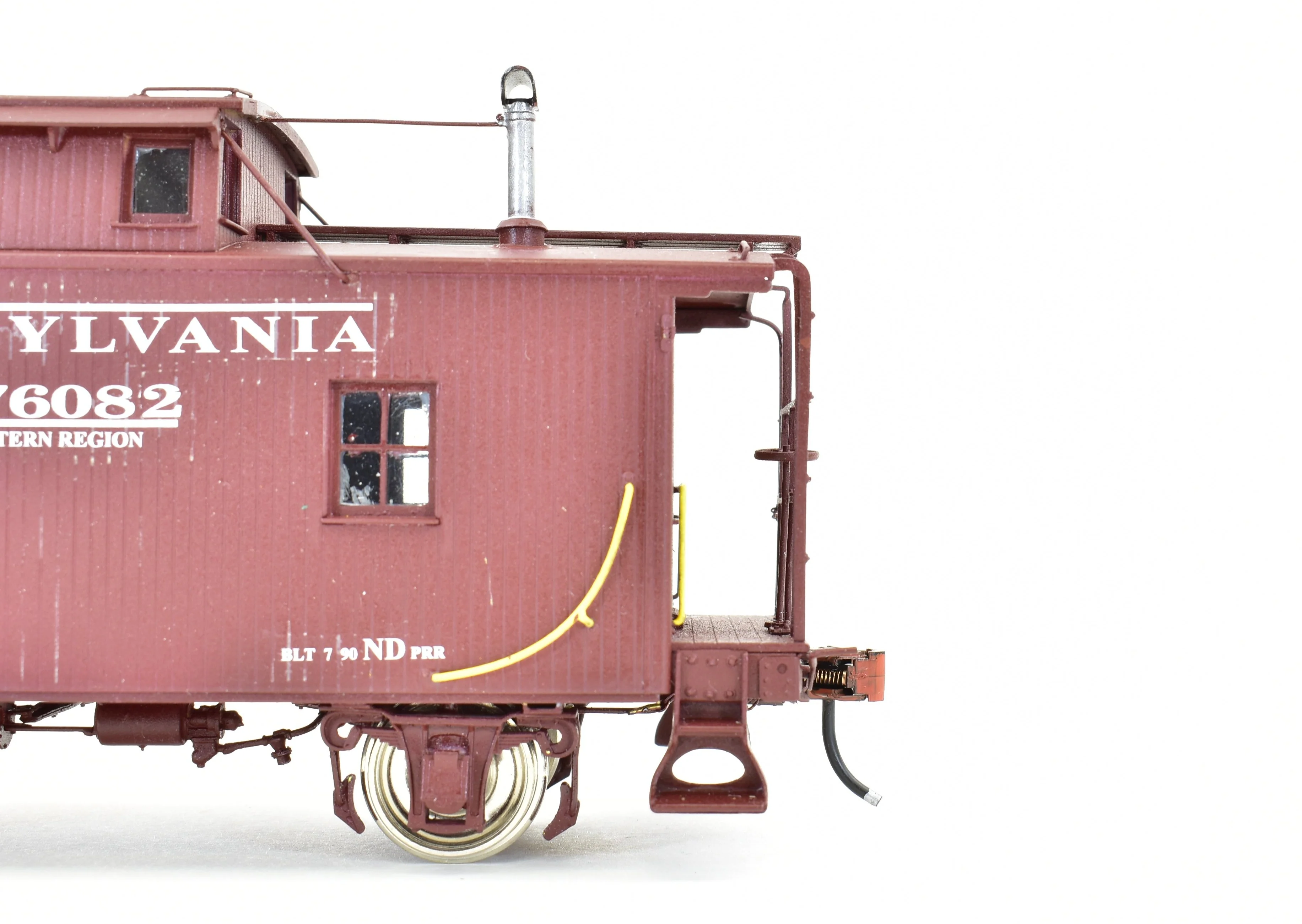 O Brass The Car Works PRR - Pennsylvania Railroad Wood Cabin Car Class ND 4-Wheel Custom Painted - Image 13