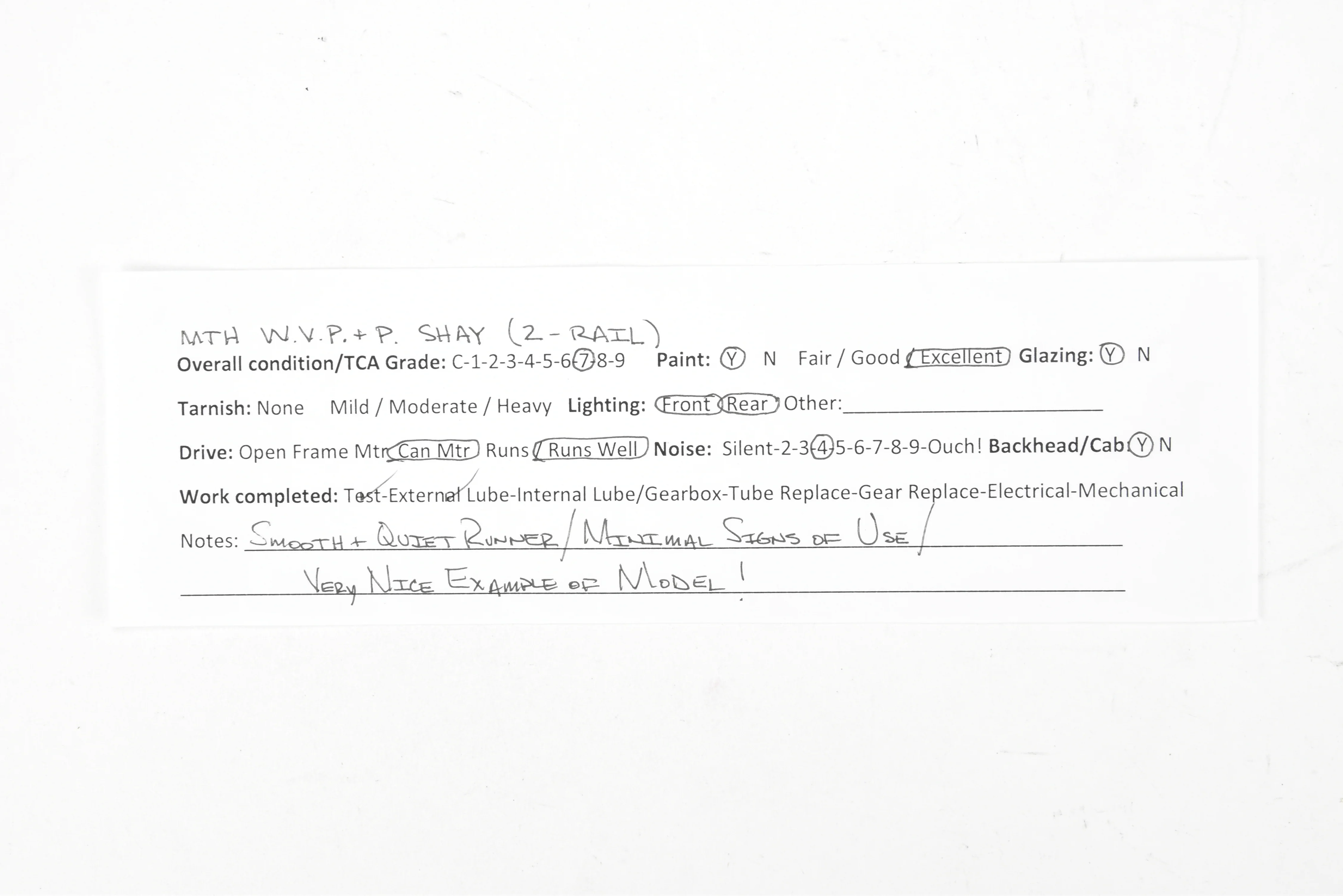 O Scale MTH - Mike's Train House Premier Diecast WVP&P - West Virginia Pulp & Paper Co. 4-Truck Shay Factory Painted No. 12 2-Rail Version - Image 25