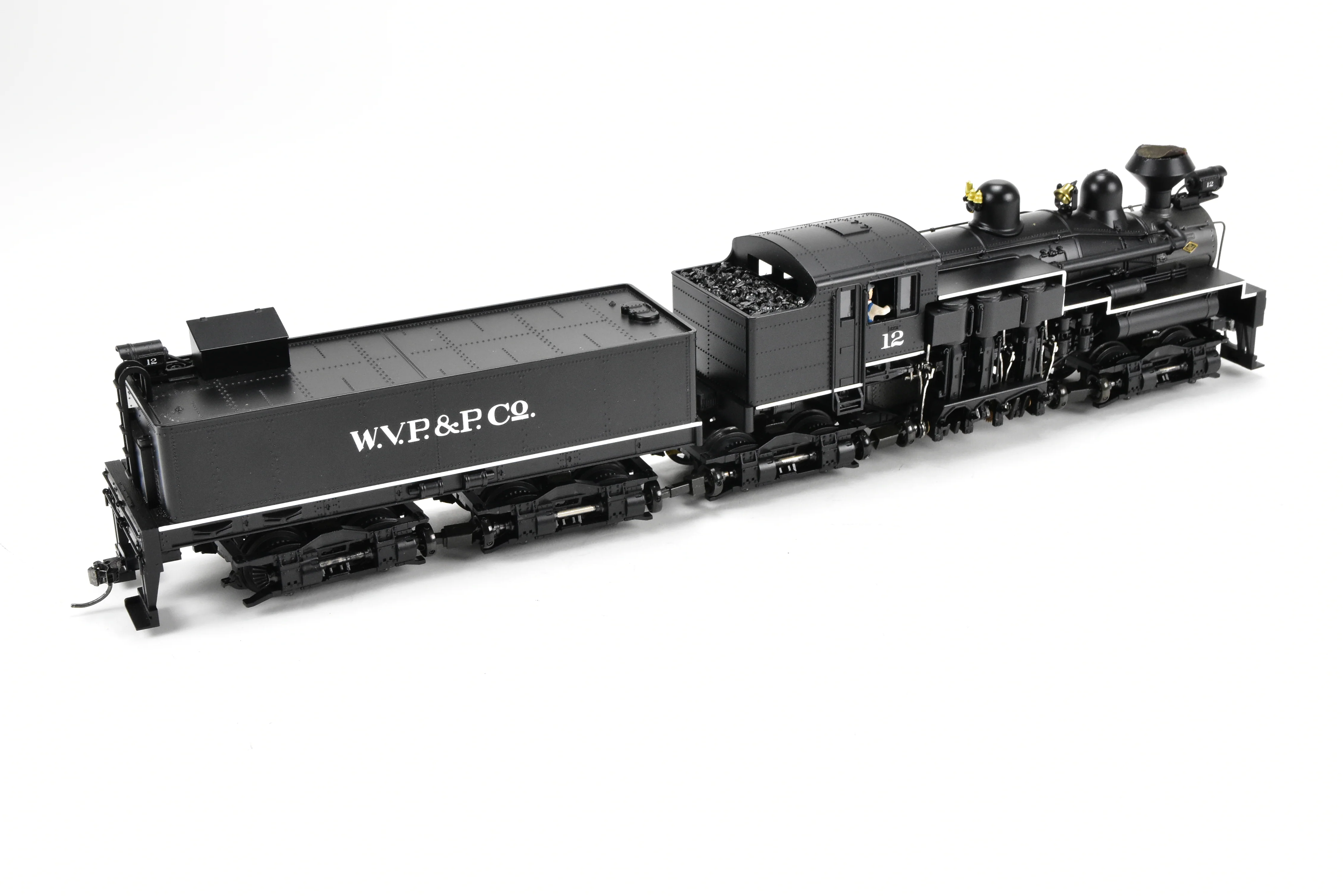 O Scale MTH - Mike's Train House Premier Diecast WVP&P - West Virginia Pulp & Paper Co. 4-Truck Shay Factory Painted No. 12 2-Rail Version - Image 9