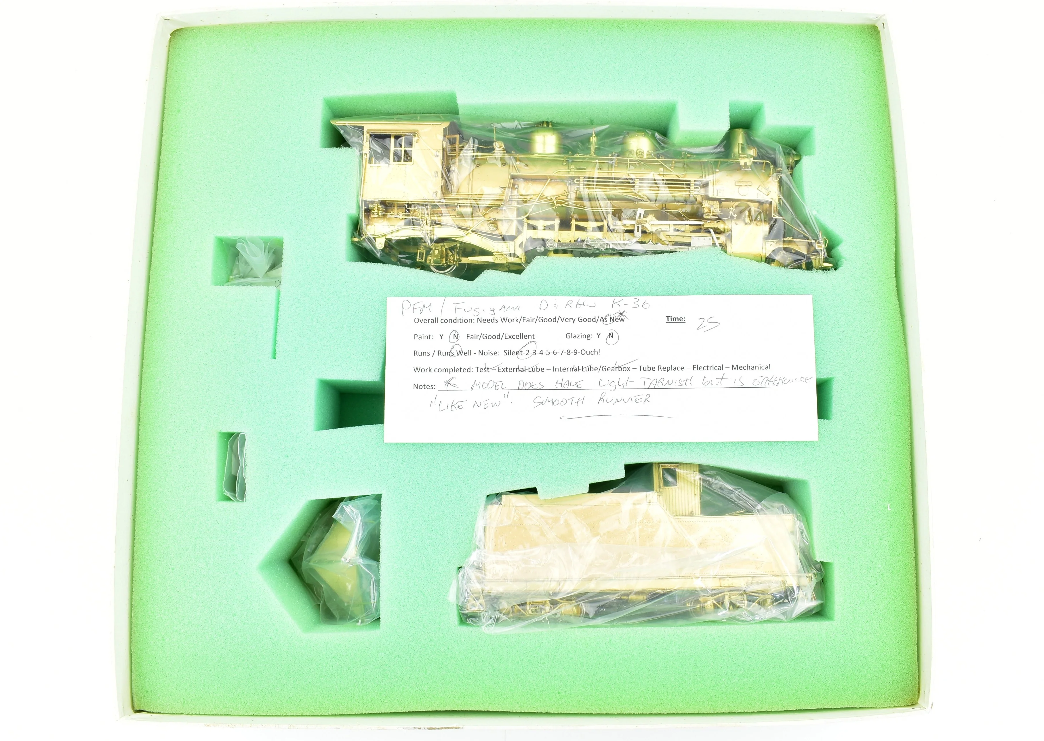 On3 Brass PFM - Fujiyama D&RGW - Denver & Rio Grande Western Class K-36 2-8-2 - Image 22